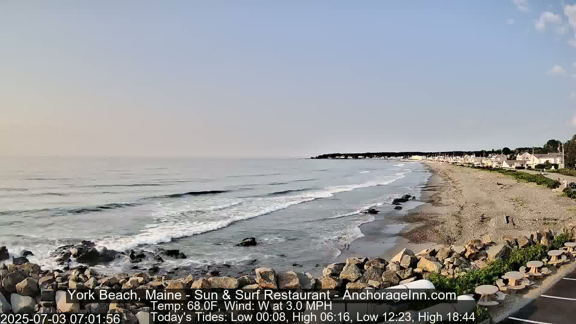 York Beach Surf Live Cam - Maine, USA