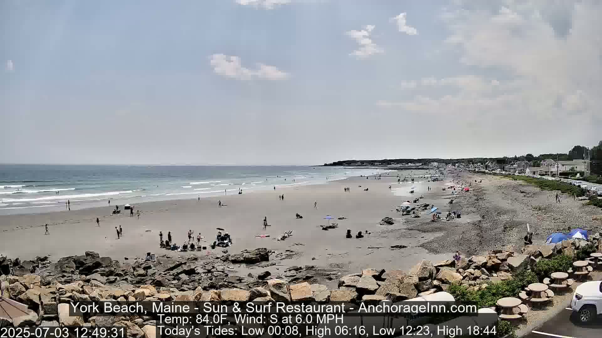 York Beach Surf Live Cam - Maine, USA