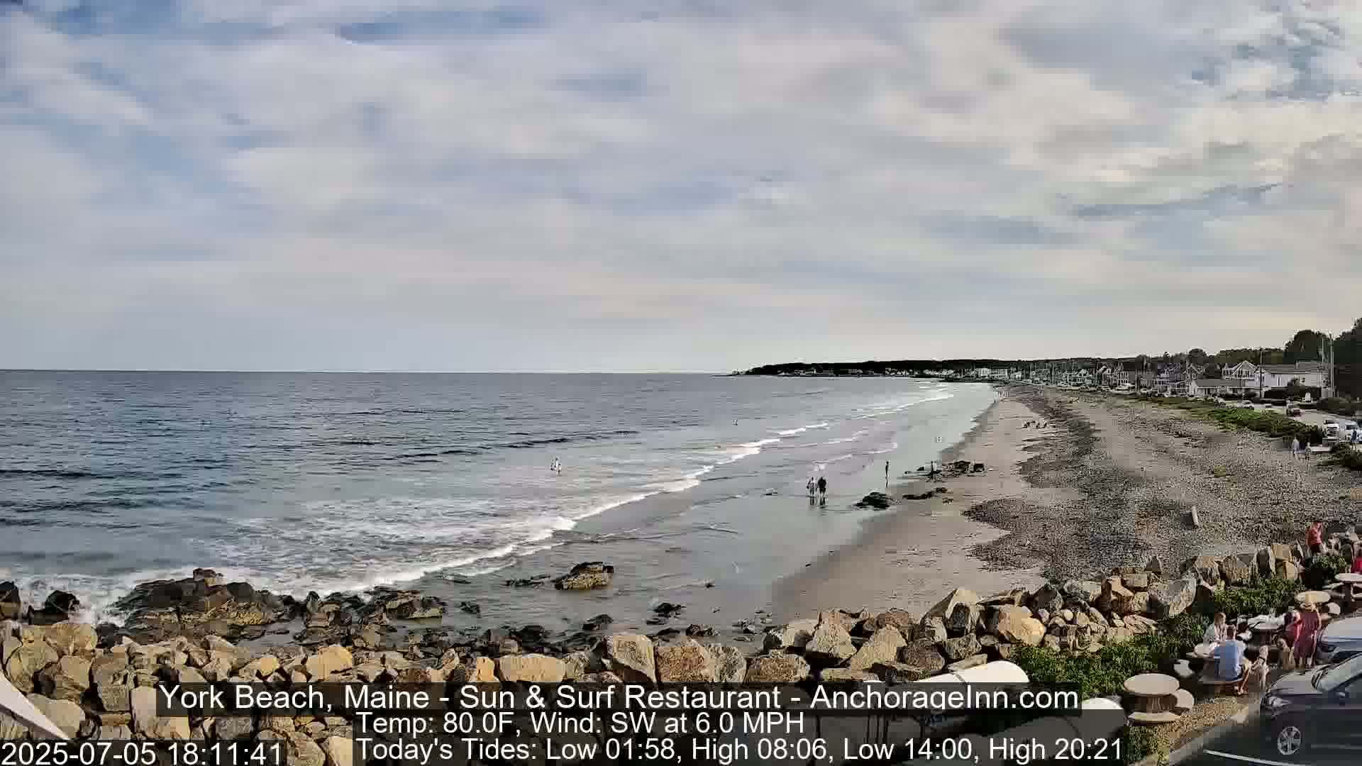 York Beach Surf Live Cam - Maine, USA