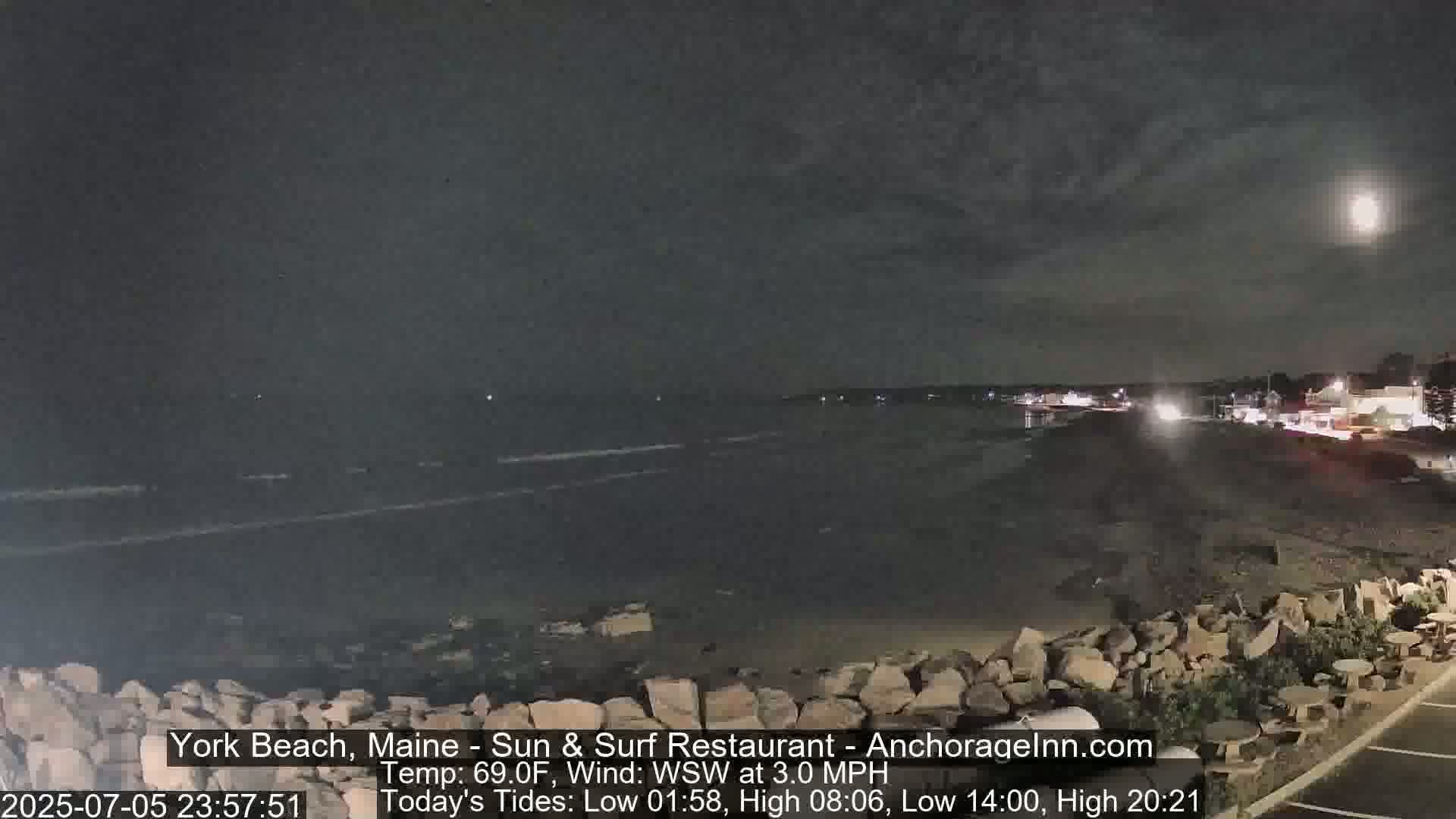 York Beach Surf Live Cam - Maine, USA