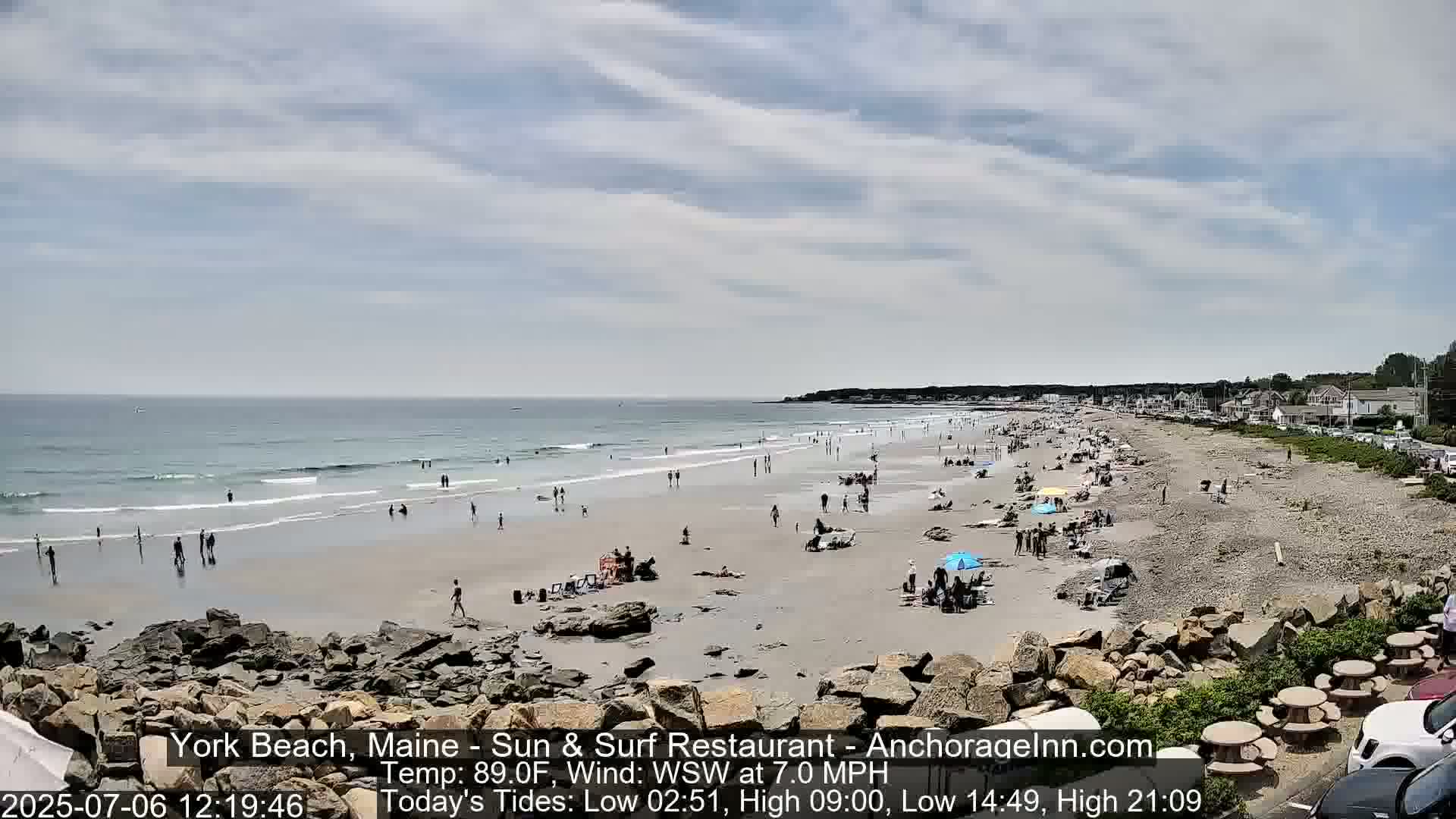 York Beach Surf Live Cam - Maine, USA