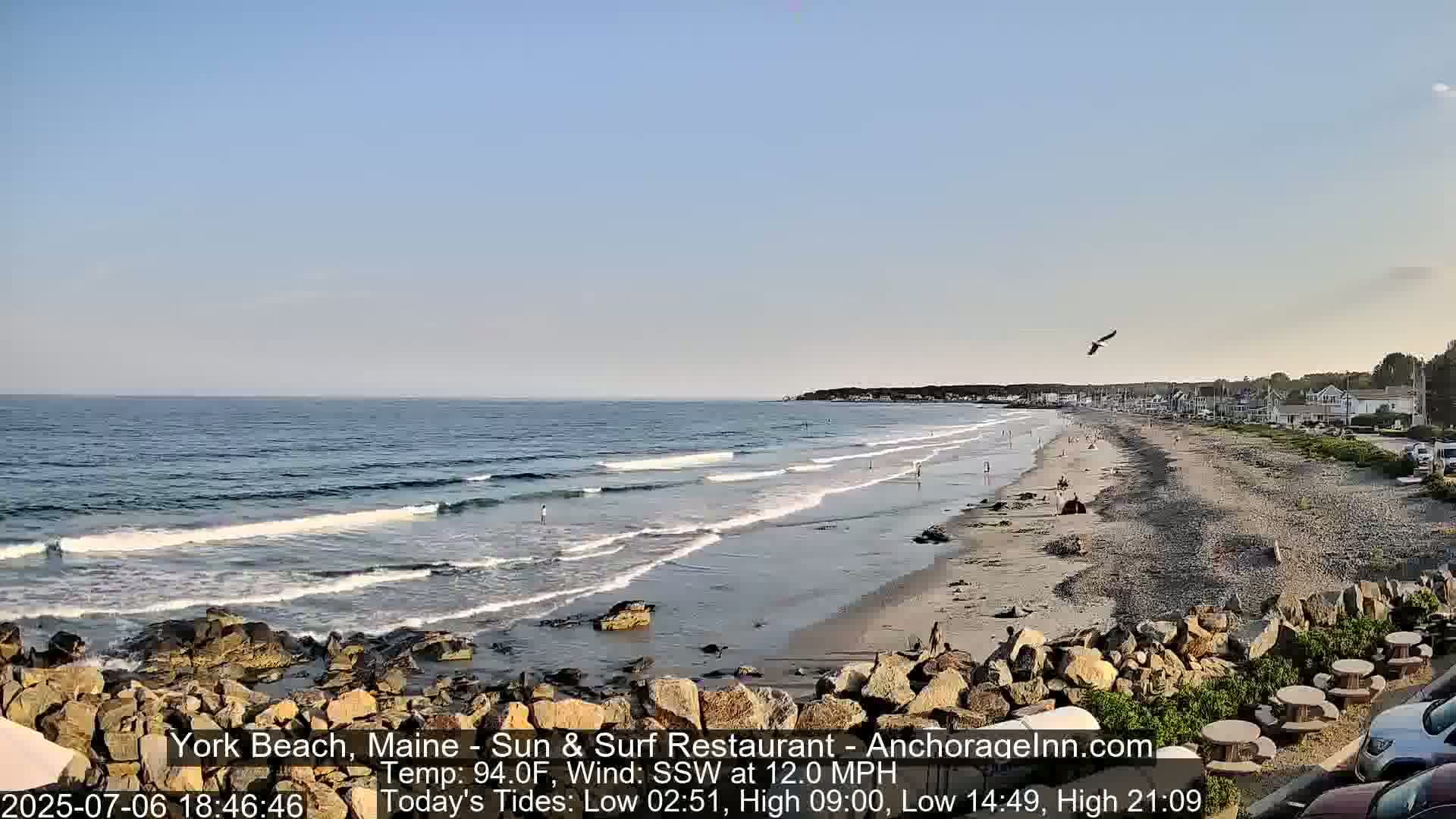 York Beach Surf Live Cam - Maine, USA
