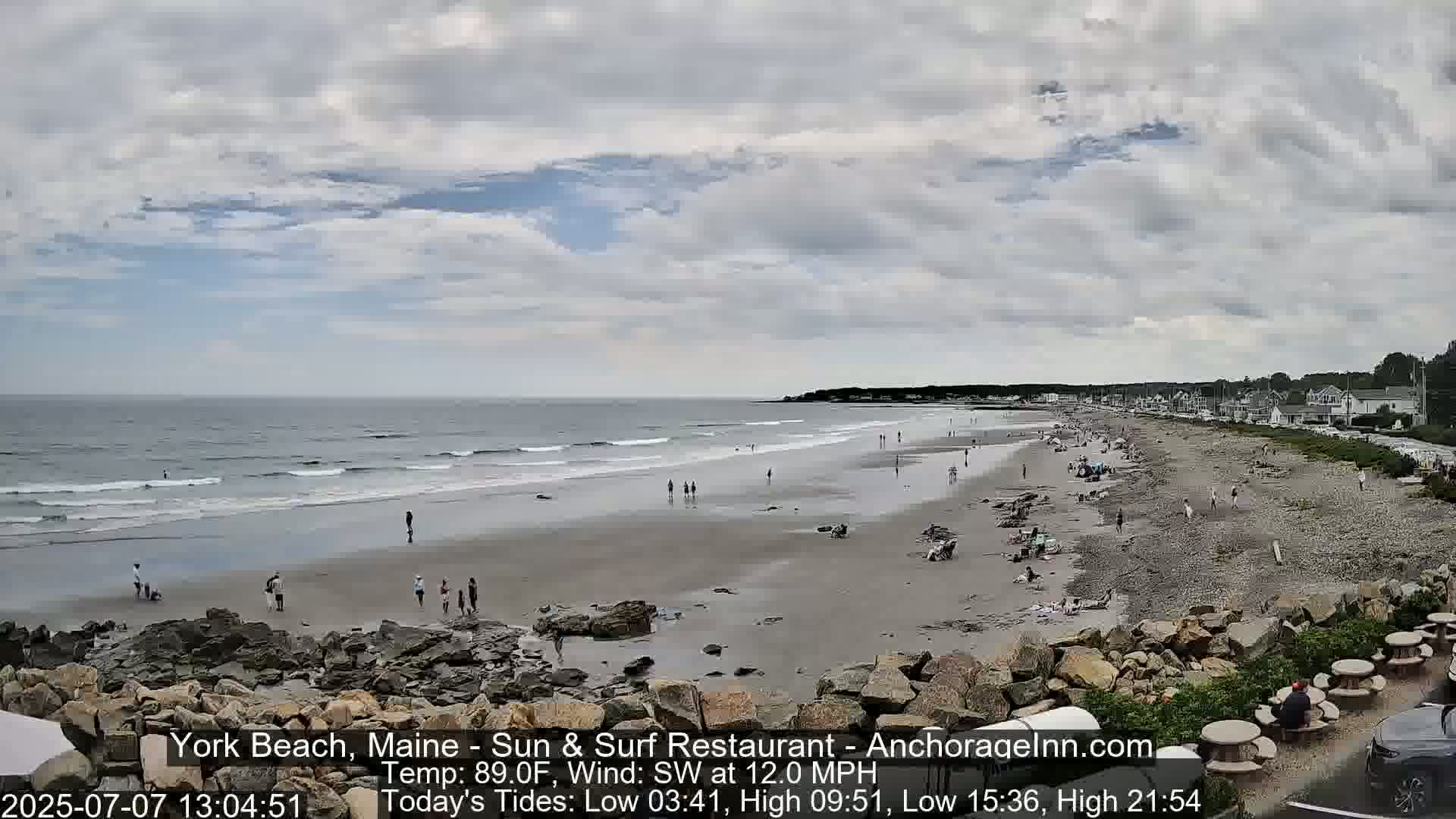 York Beach Surf Live Cam - Maine, USA