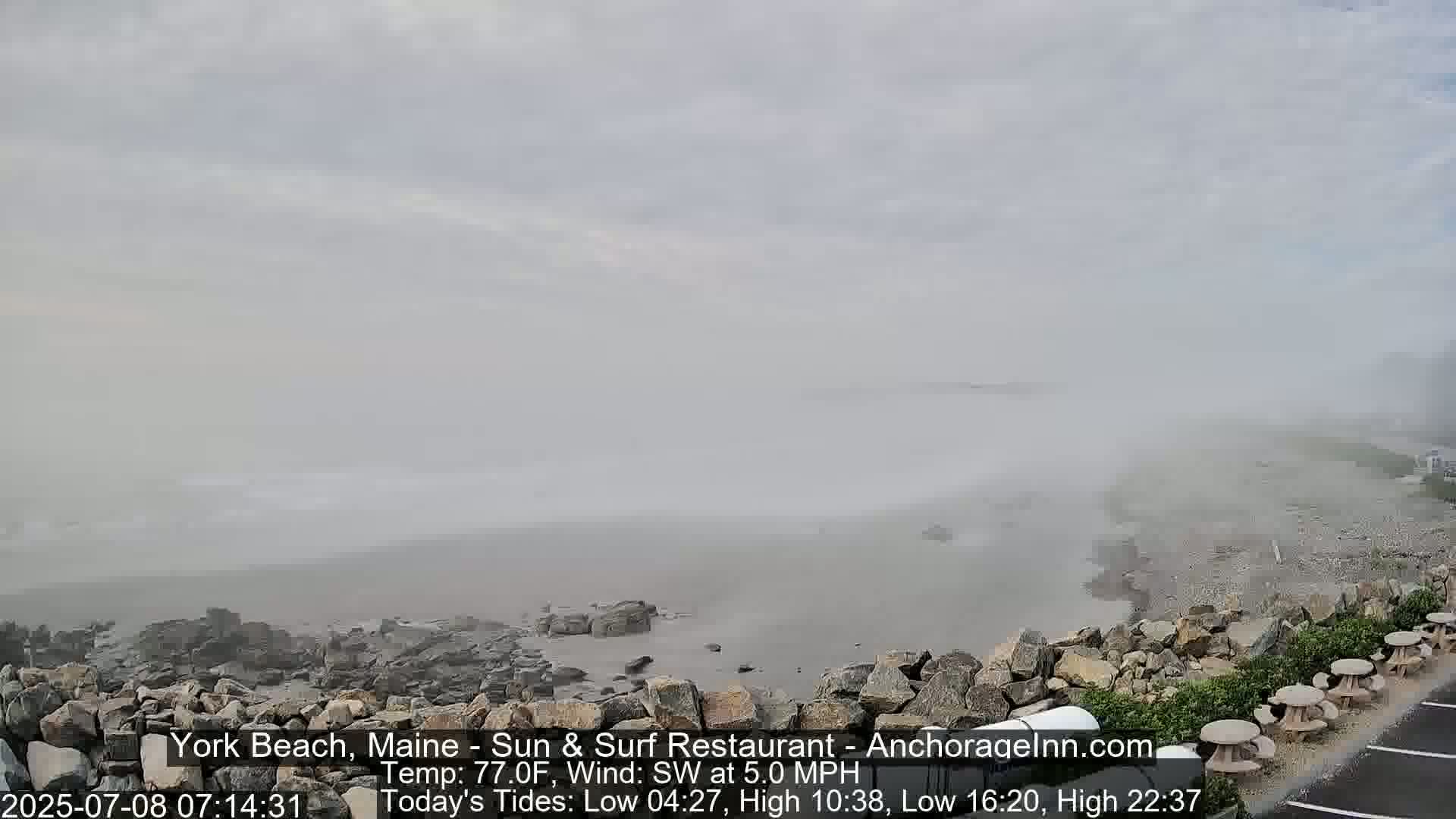 York Beach Surf Live Cam - Maine, USA