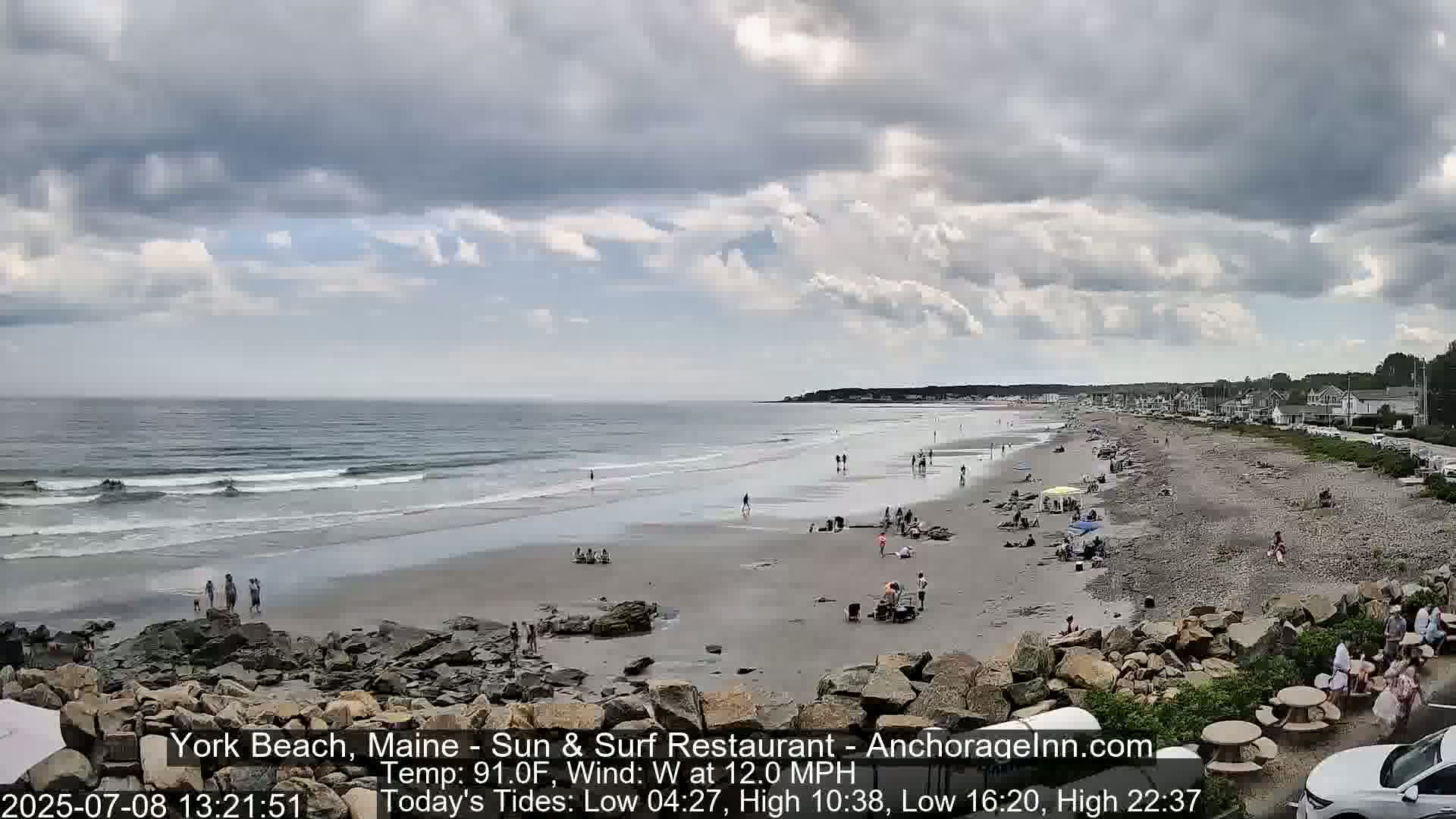 York Beach Surf Live Cam - Maine, USA