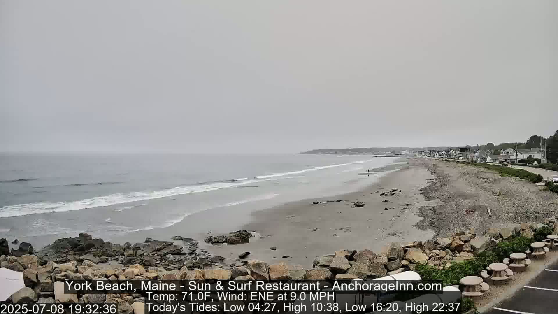 York Beach Surf Live Cam - Maine, USA