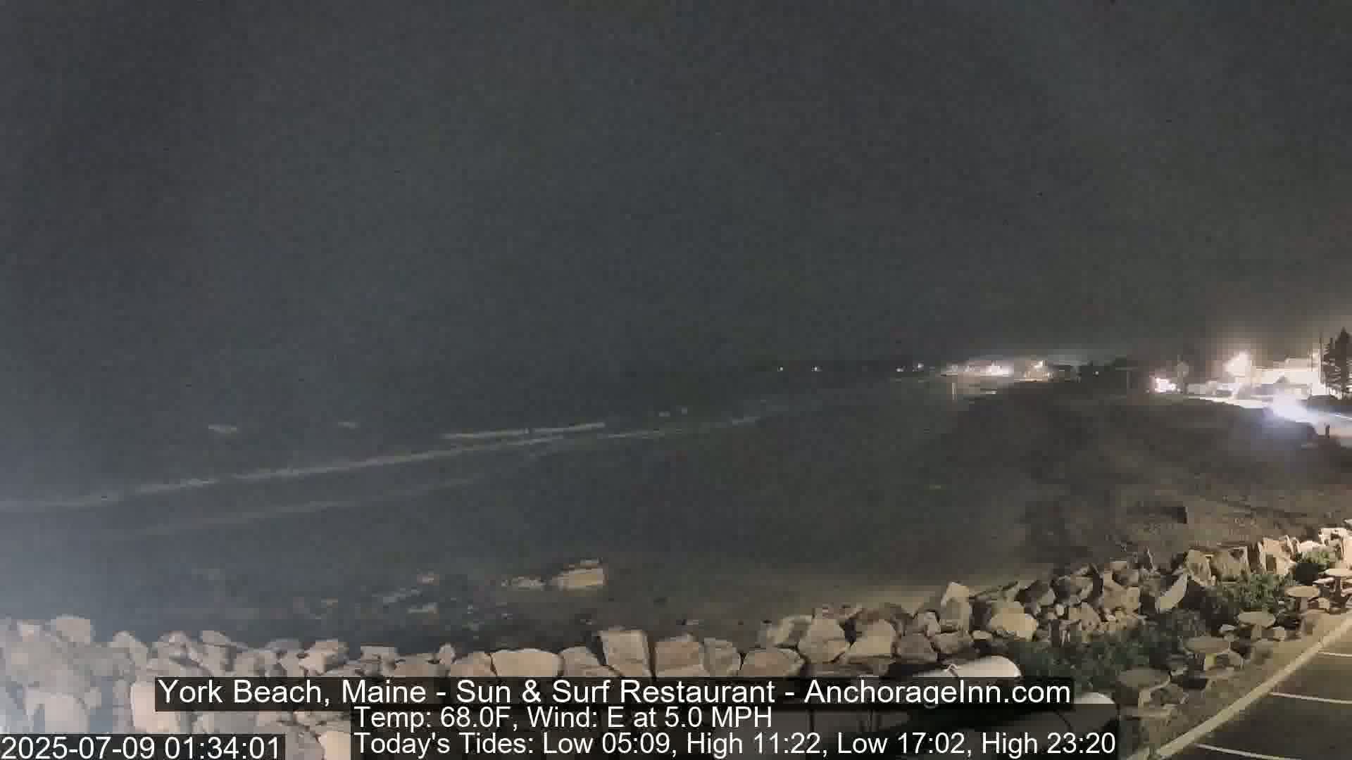 York Beach Surf Live Cam - Maine, USA