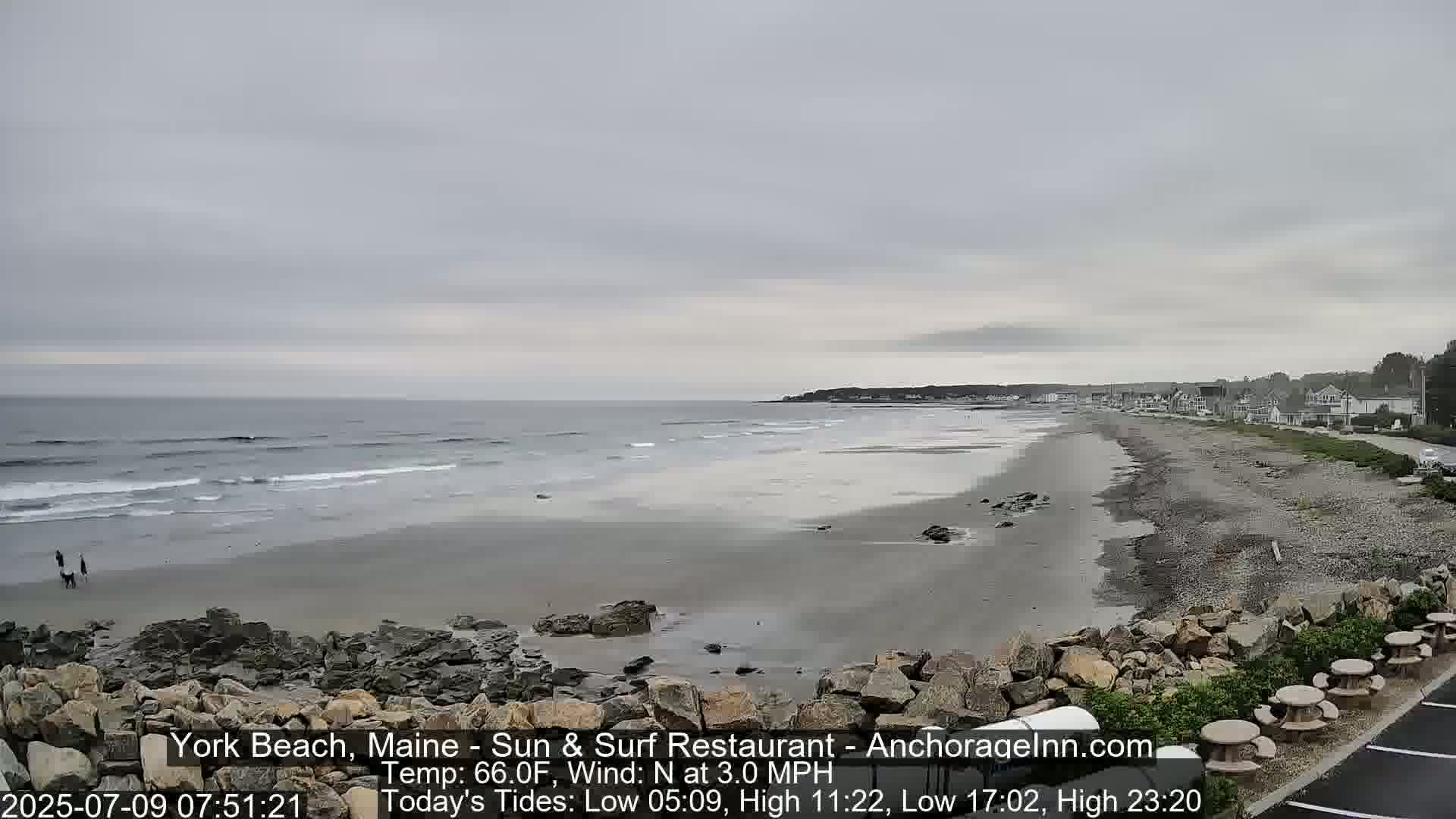 York Beach Surf Live Cam - Maine, USA