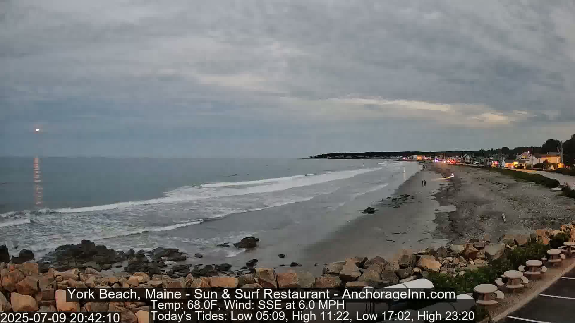 York Beach Surf Live Cam - Maine, USA