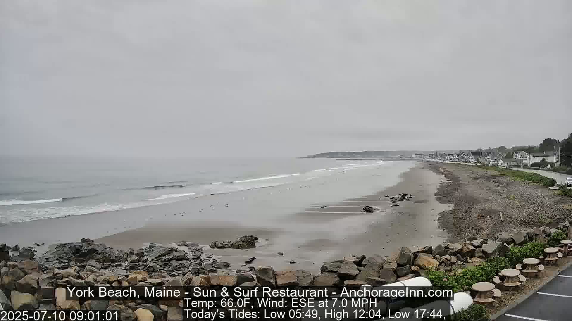 York Beach Surf Live Cam - Maine, USA