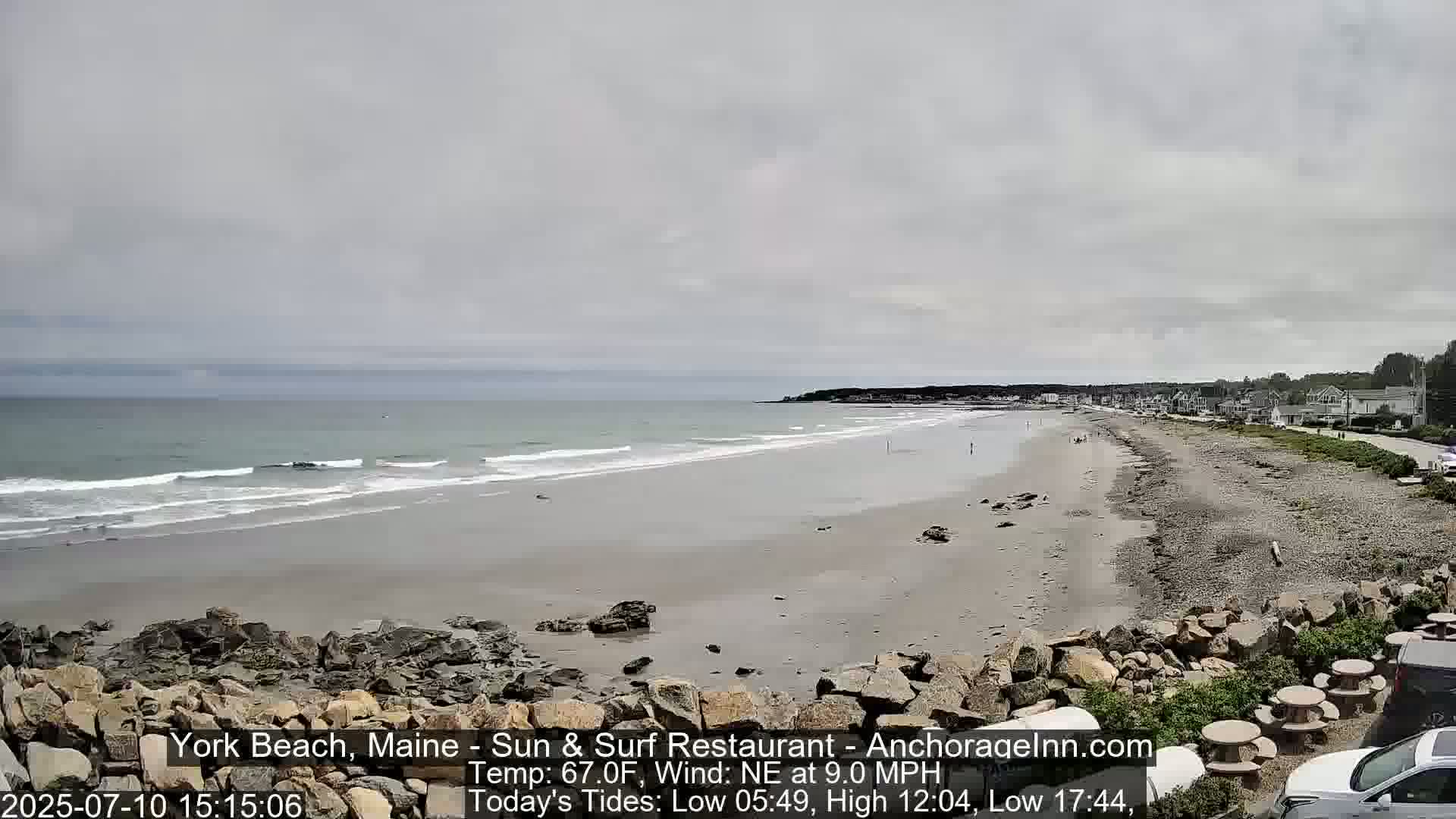 York Beach Surf Live Cam - Maine, USA
