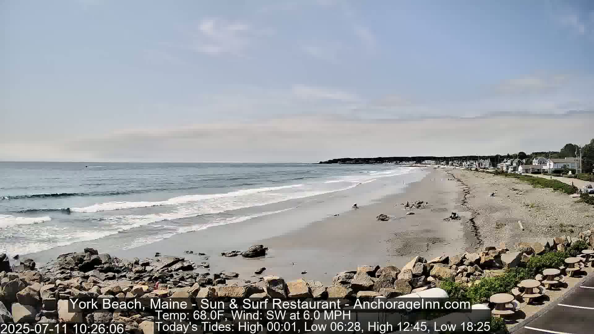 York Beach Surf Live Cam - Maine, USA