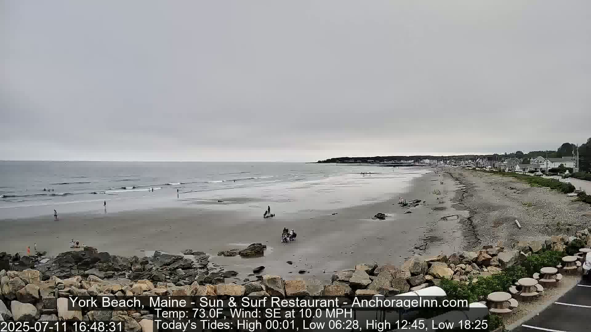 York Beach Surf Live Cam - Maine, USA