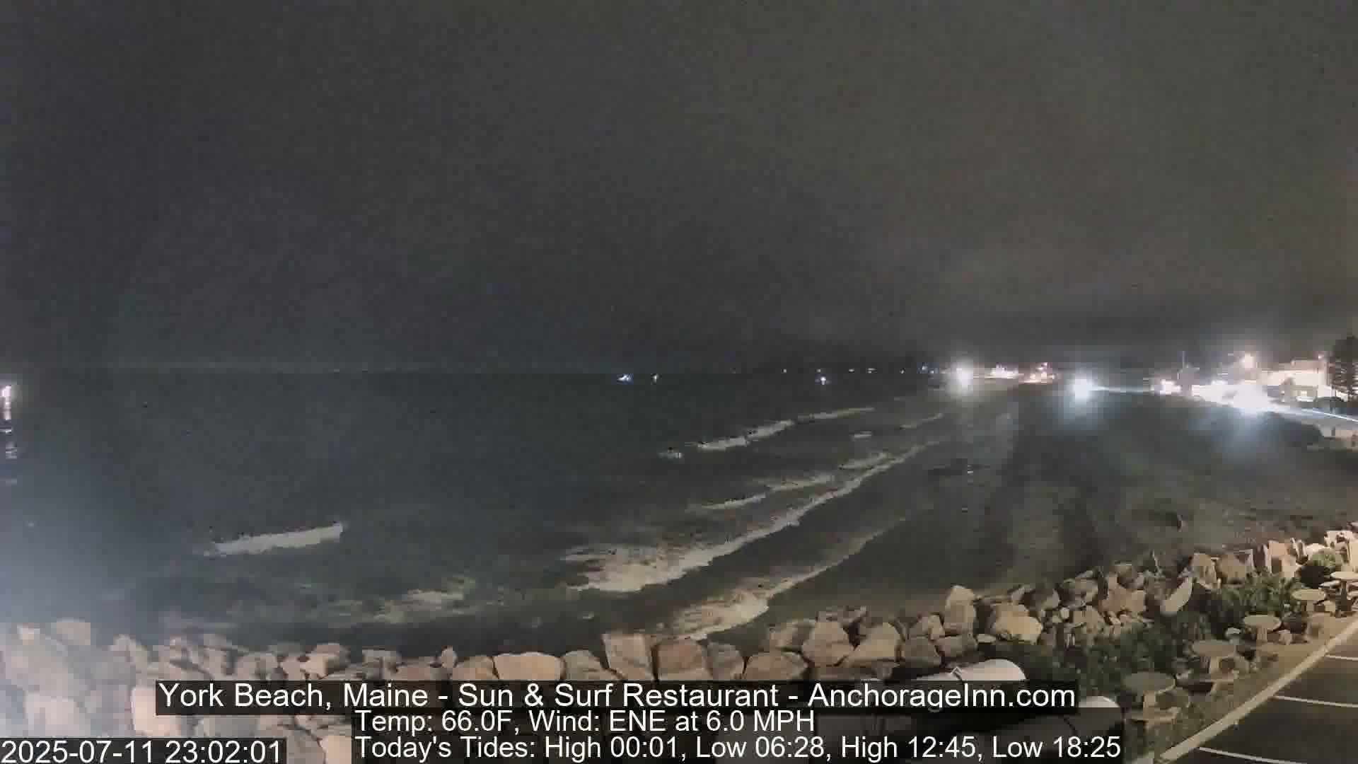 York Beach Surf Live Cam - Maine, USA