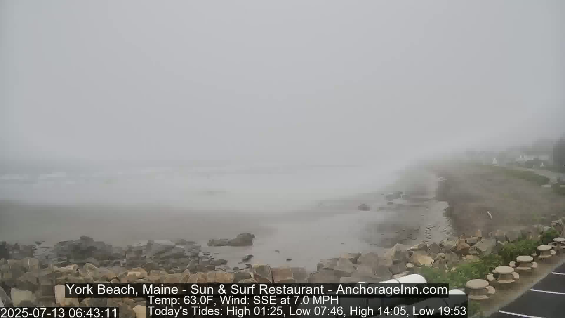 York Beach Surf Live Cam - Maine, USA