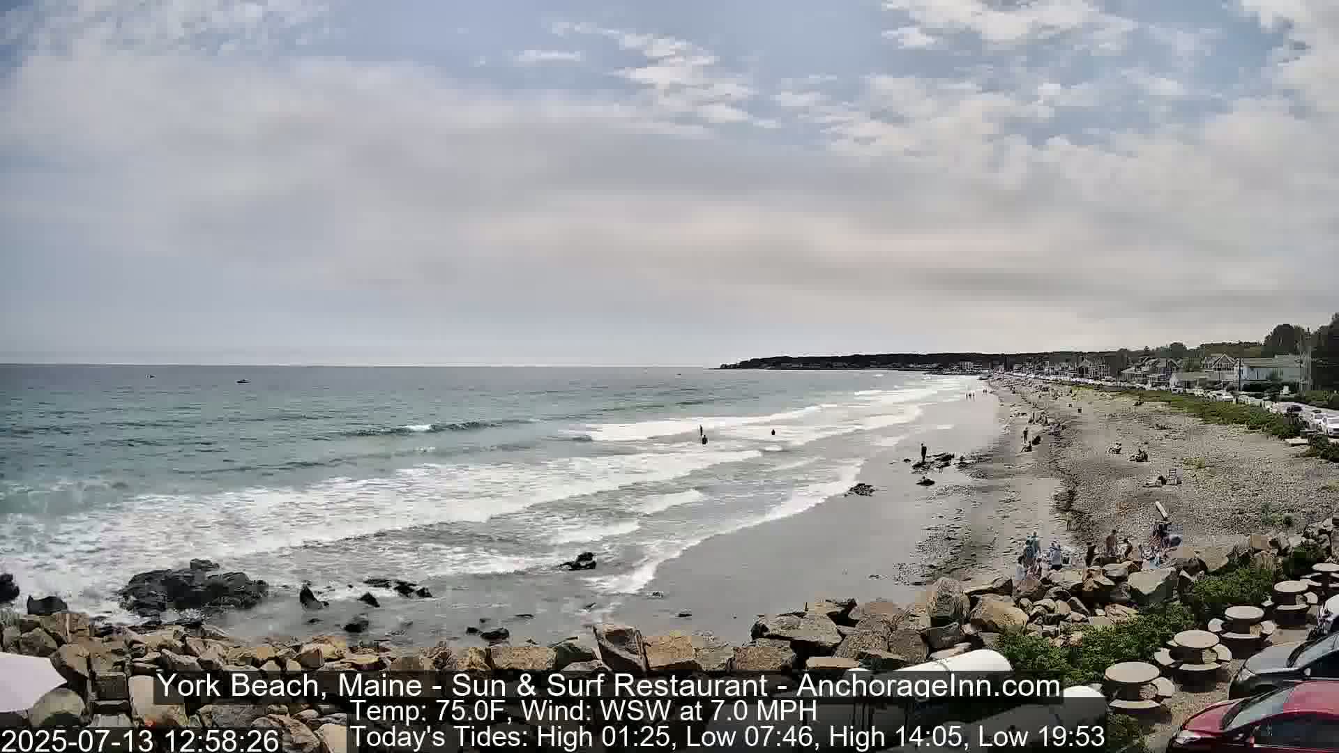 York Beach Surf Live Cam - Maine, USA