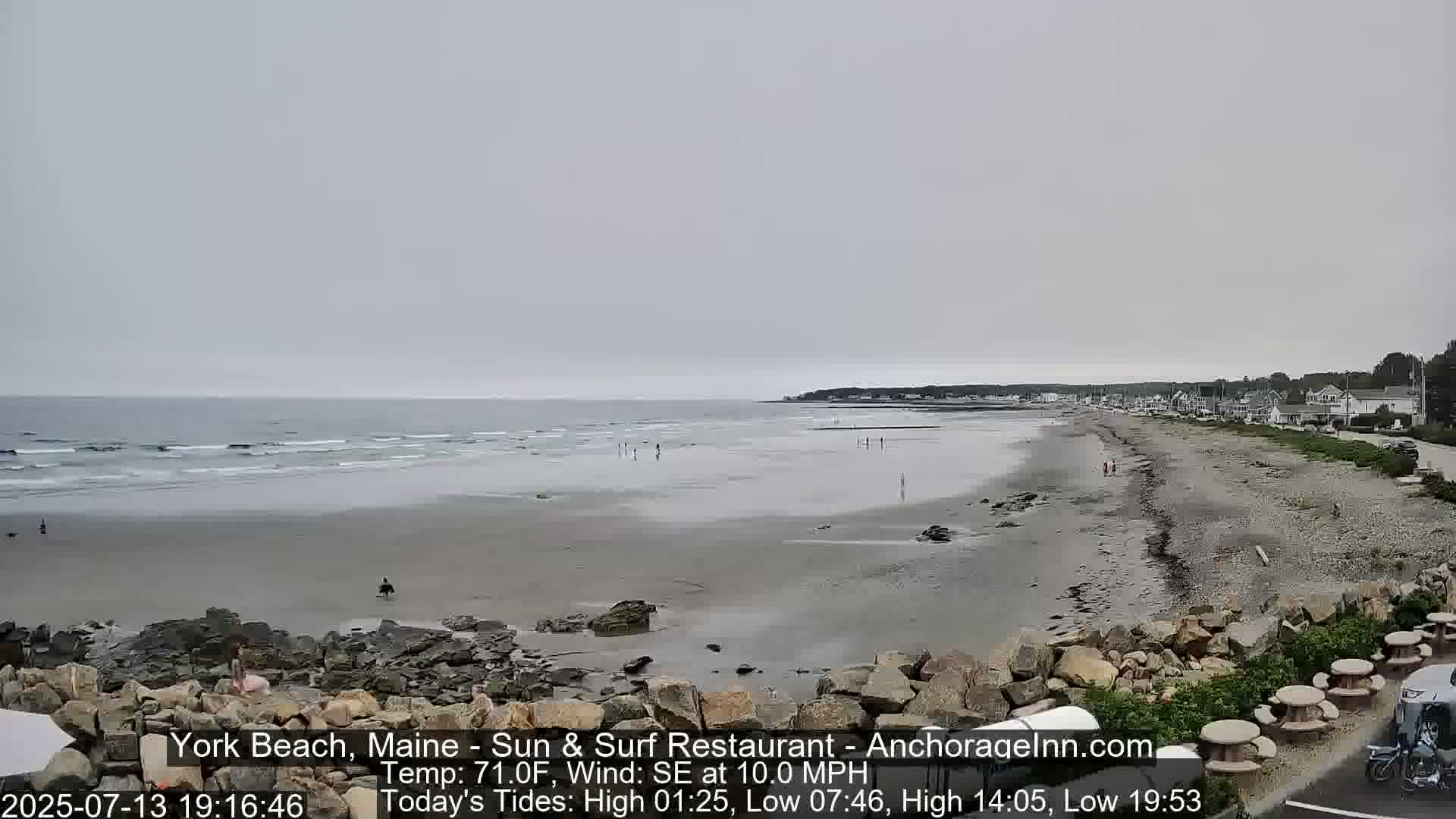 York Beach Surf Live Cam - Maine, USA