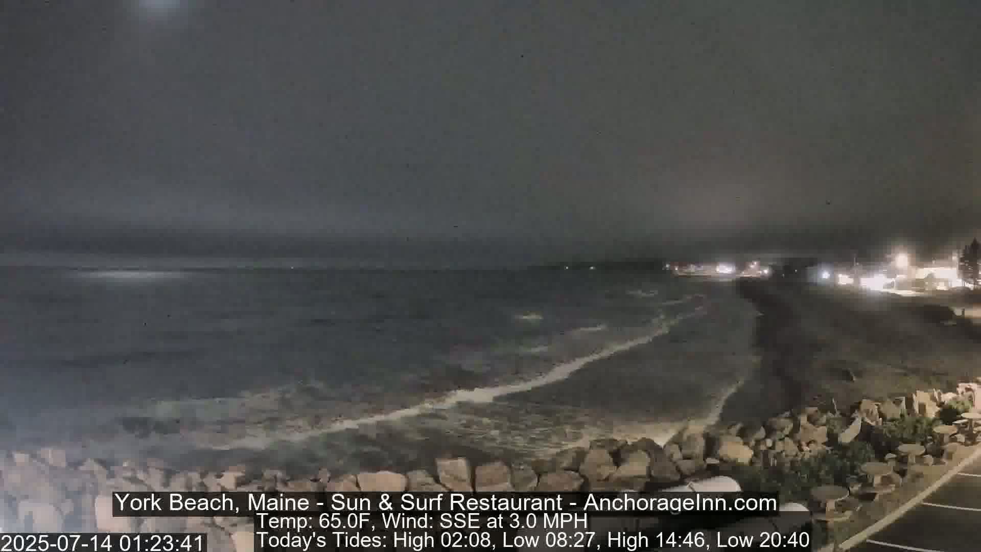 York Beach Surf Live Cam - Maine, USA