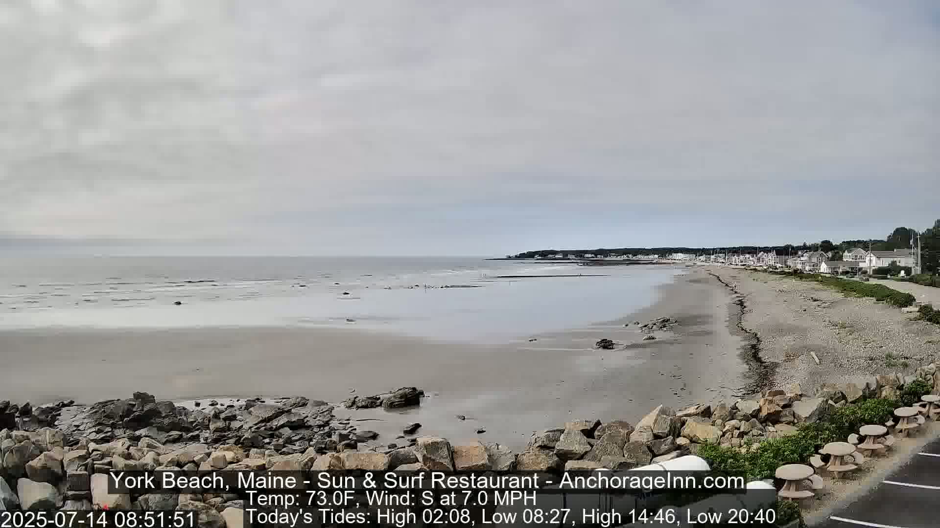 York Beach Surf Live Cam - Maine, USA