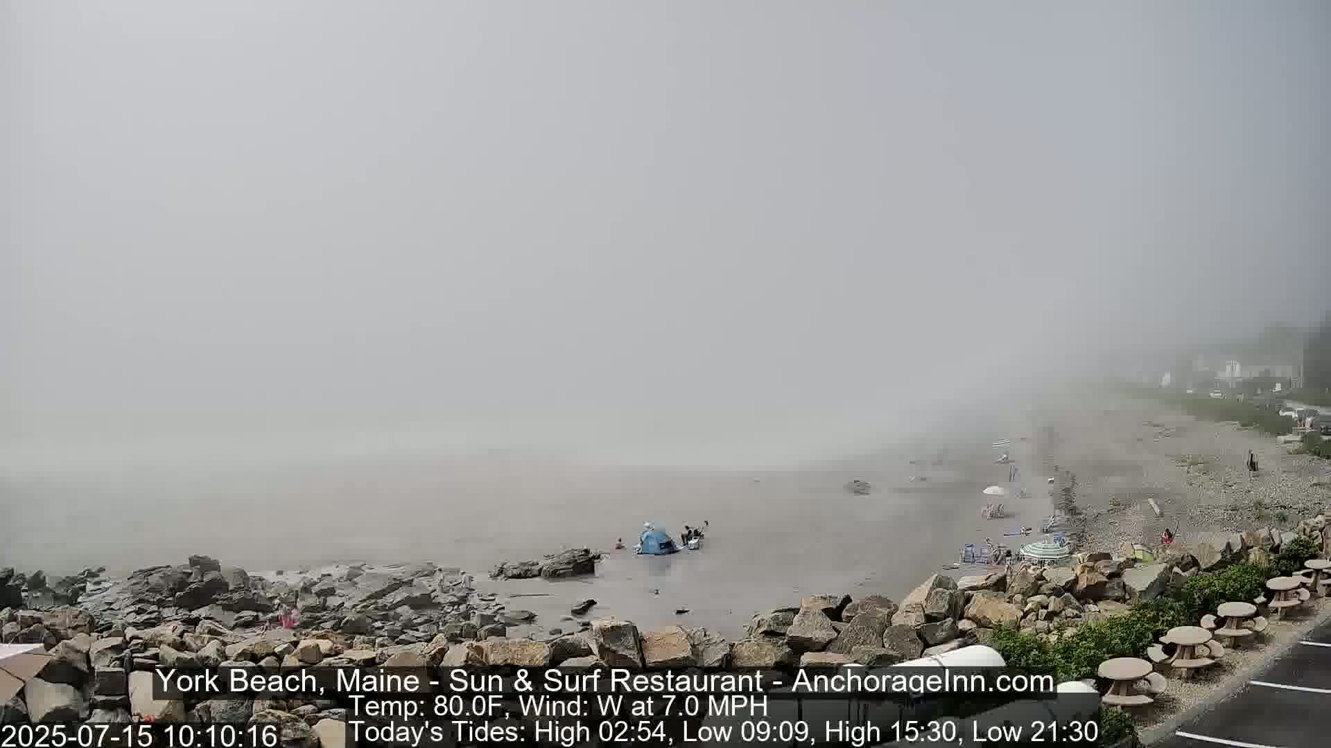 York Beach Surf Live Cam - Maine, USA