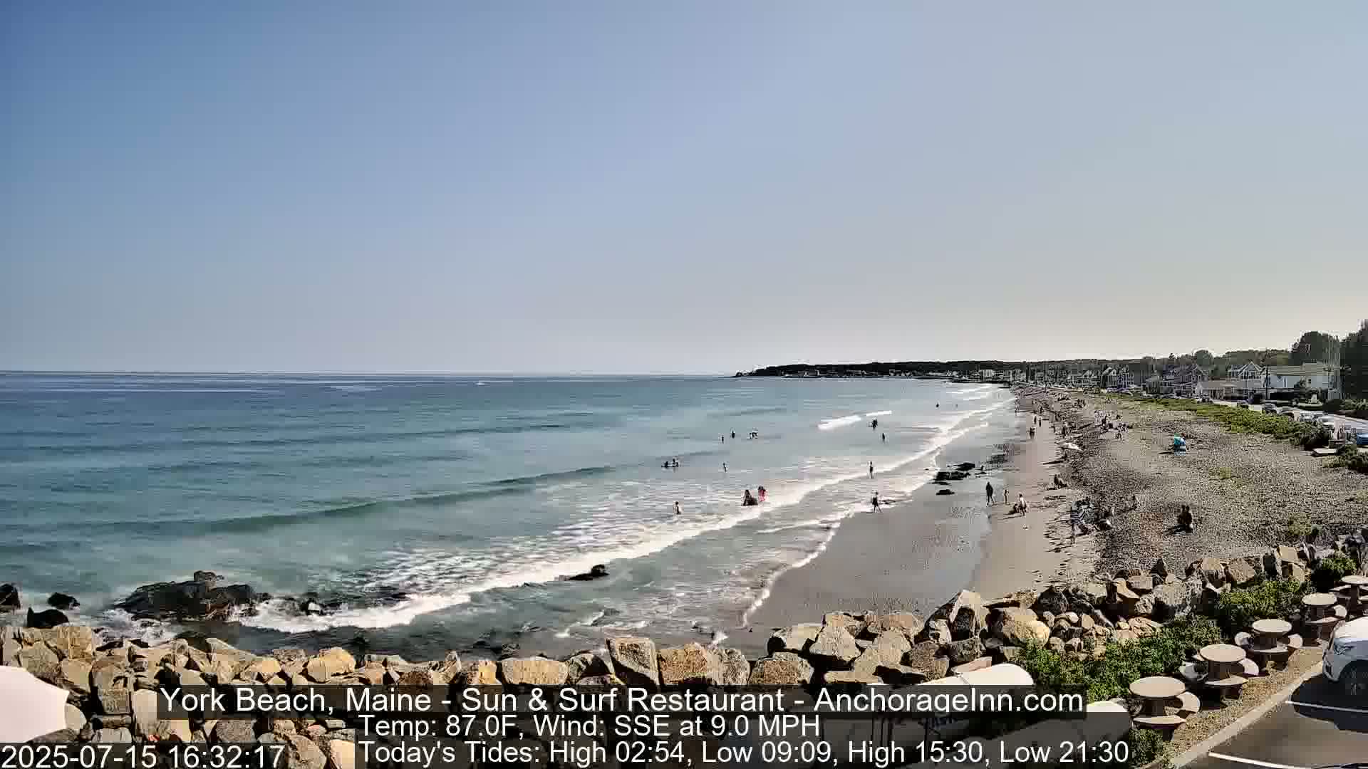 York Beach Surf Live Cam - Maine, USA