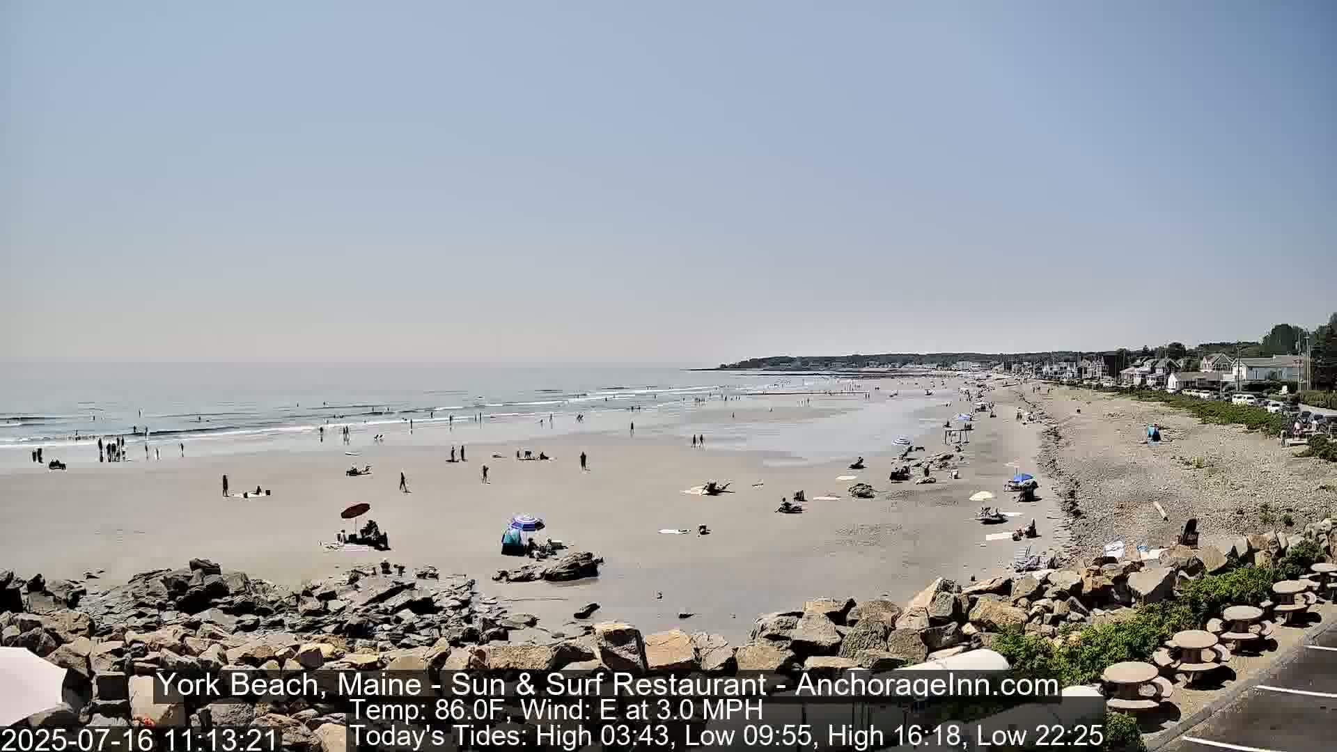 York Beach Surf Live Cam - Maine, USA