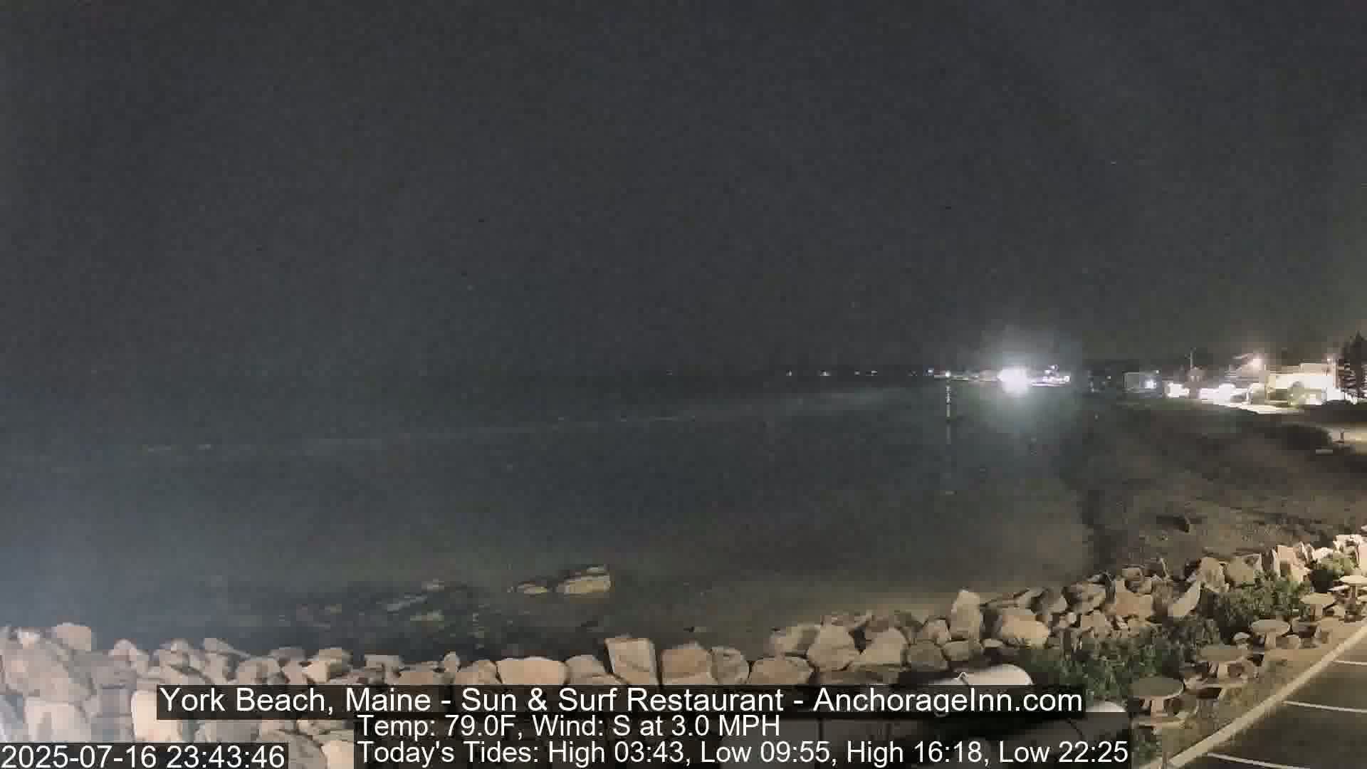 York Beach Surf Live Cam - Maine, USA