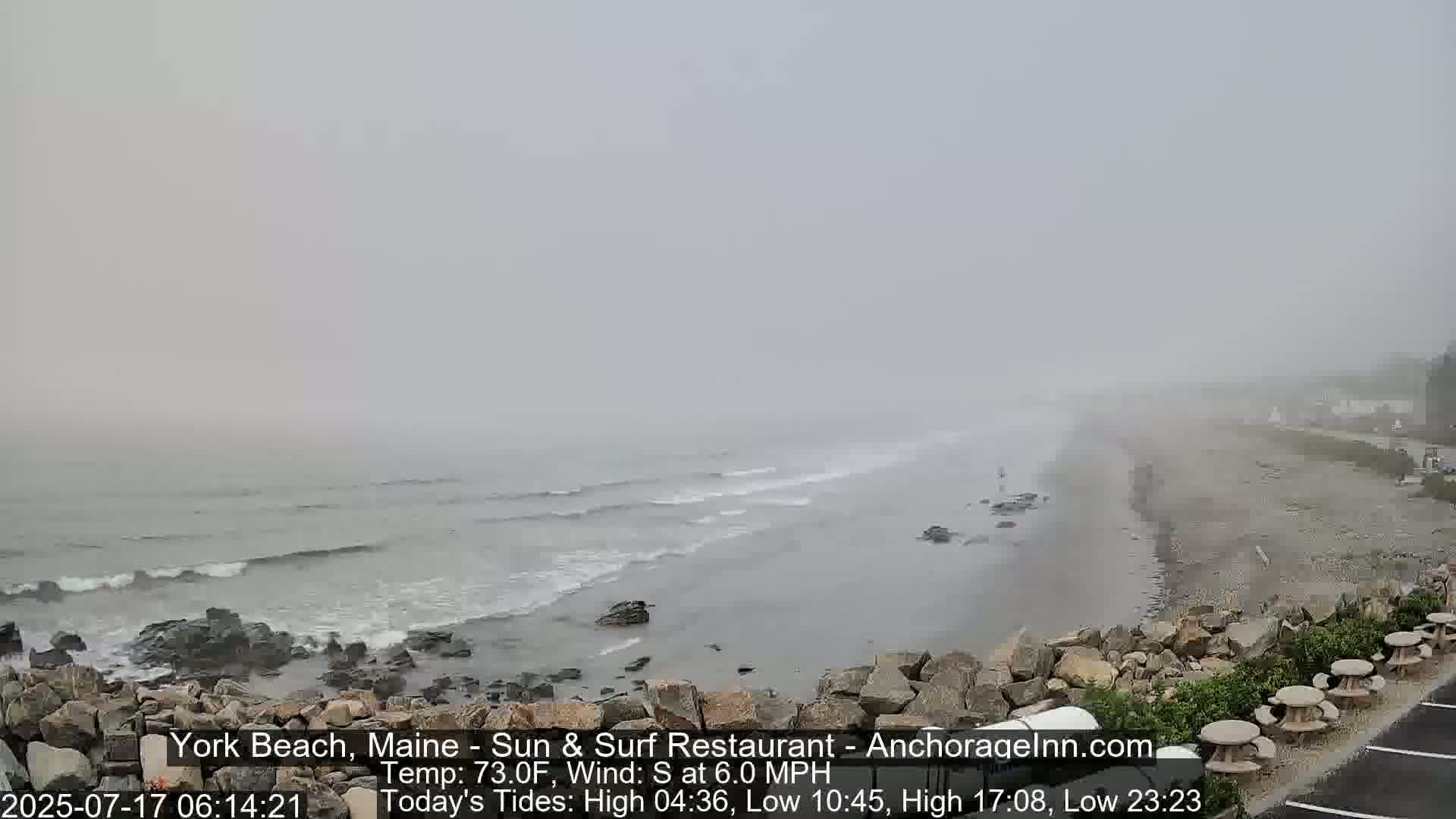 York Beach Surf Live Cam - Maine, USA