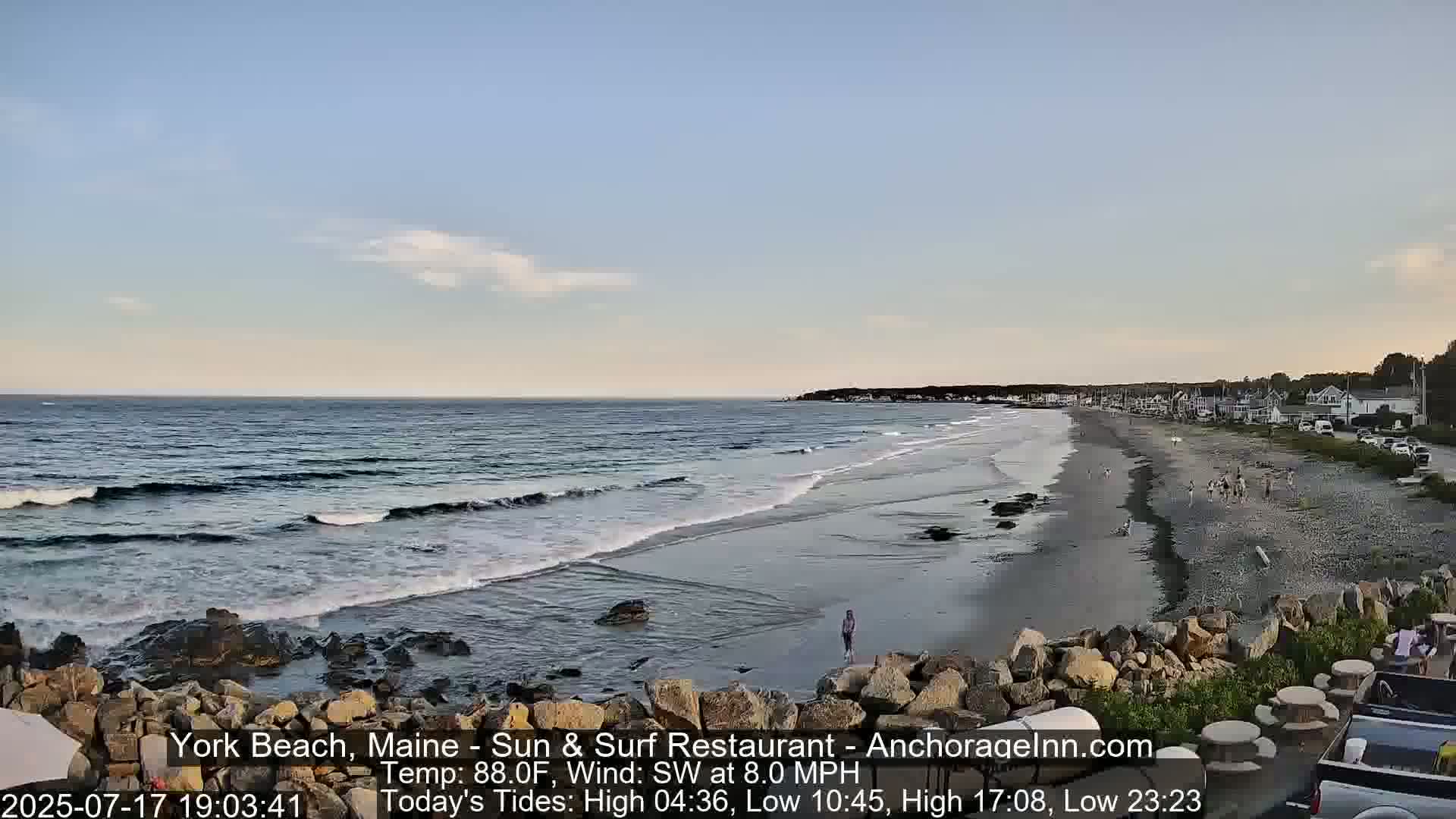 York Beach Surf Live Cam - Maine, USA