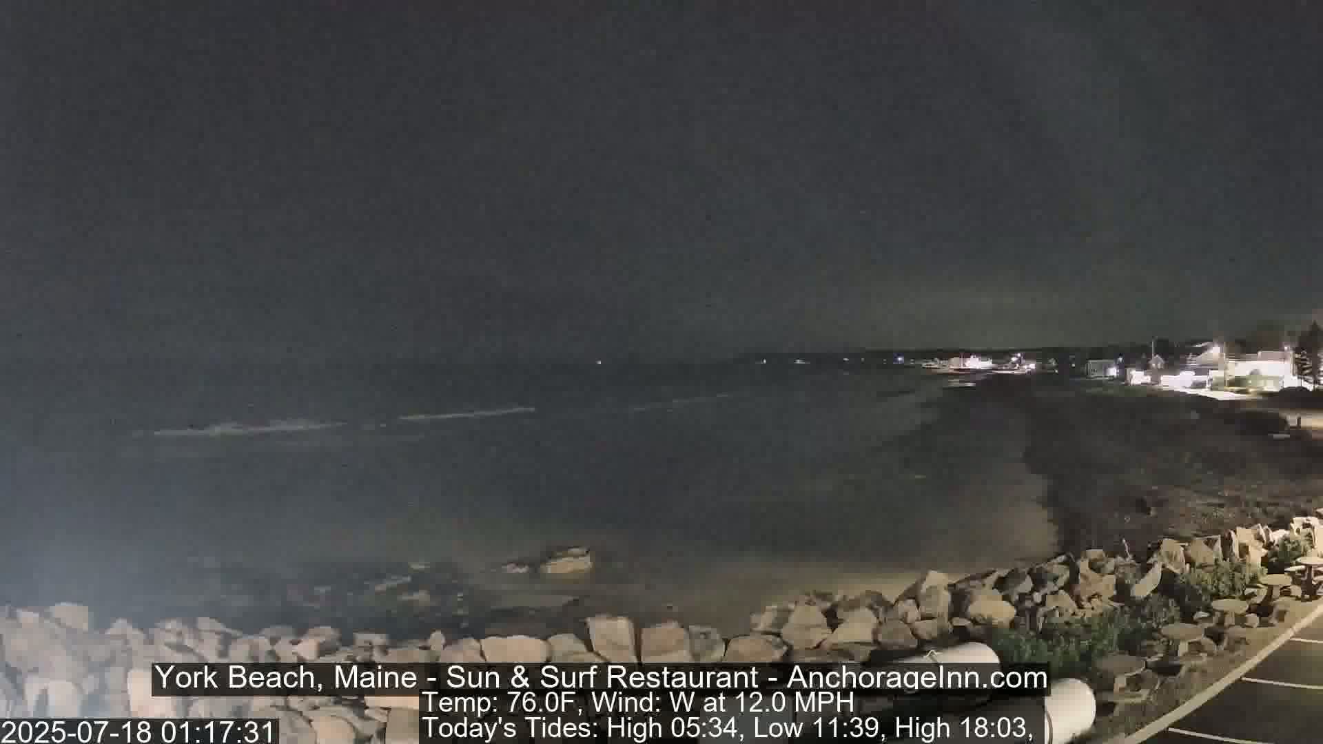 York Beach Surf Live Cam - Maine, USA