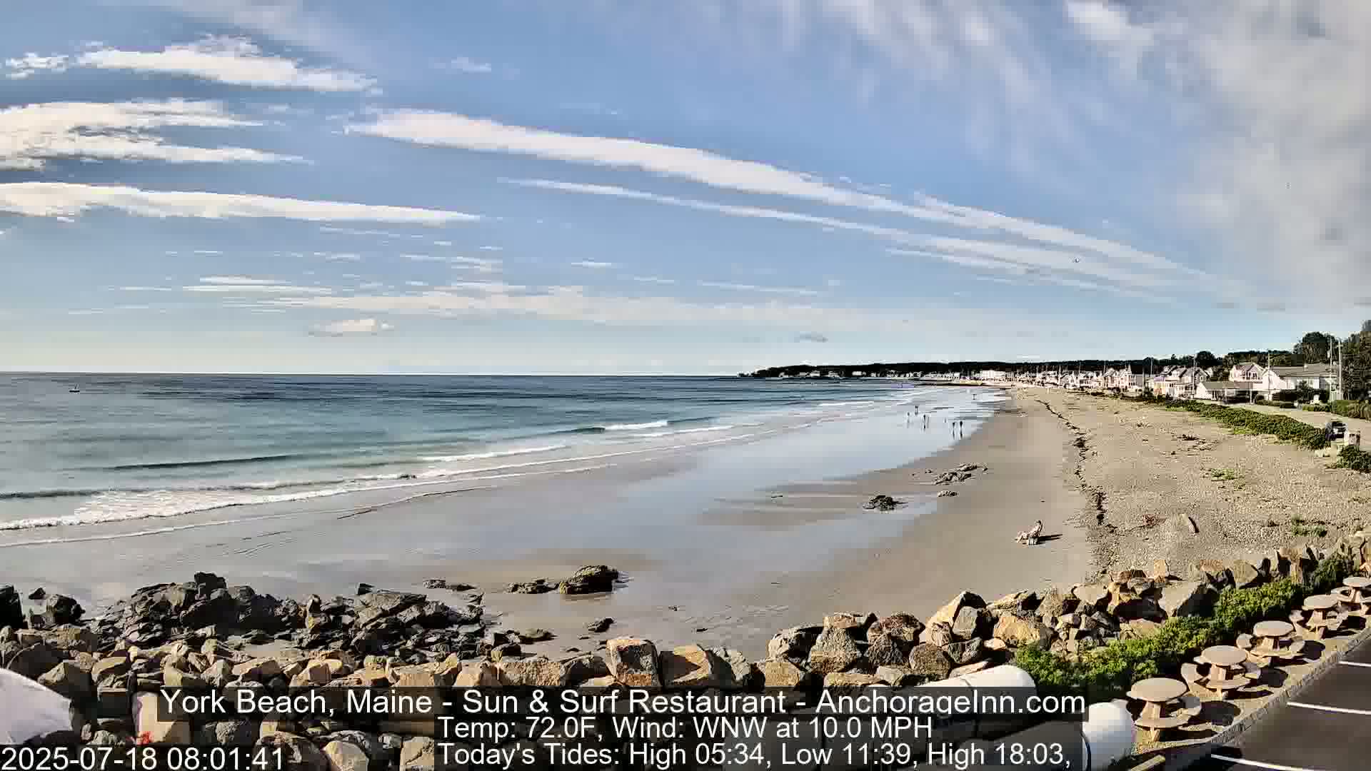York Beach Surf Live Cam - Maine, USA