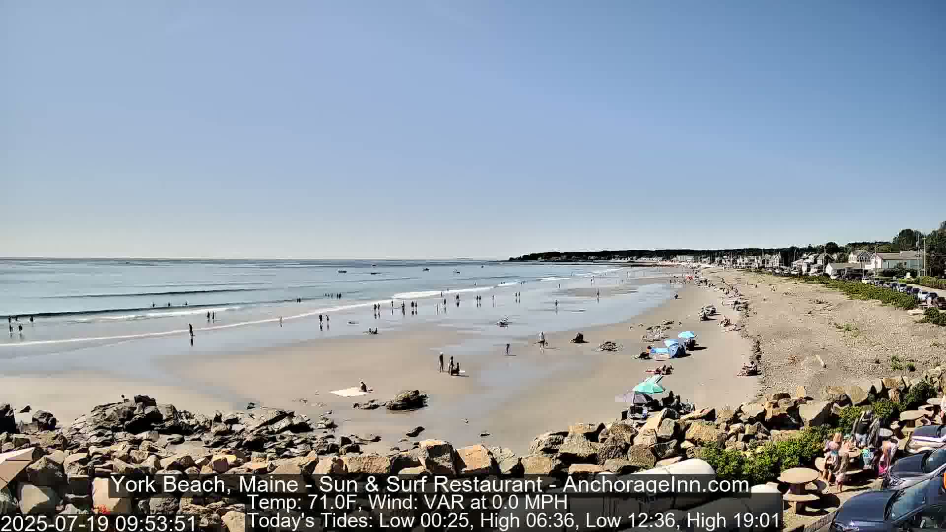 York Beach Surf Live Cam - Maine, USA