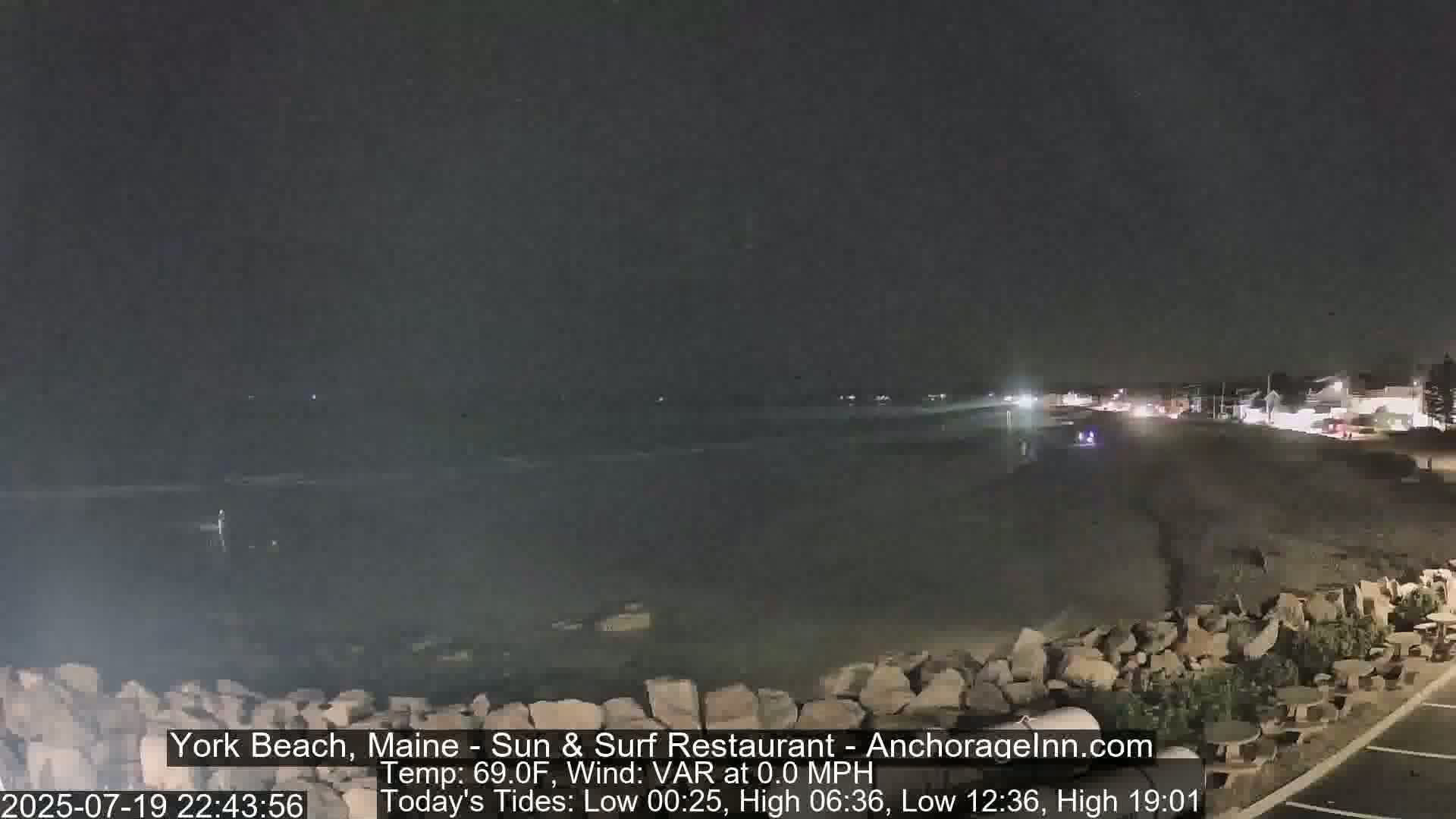 York Beach Surf Live Cam - Maine, USA