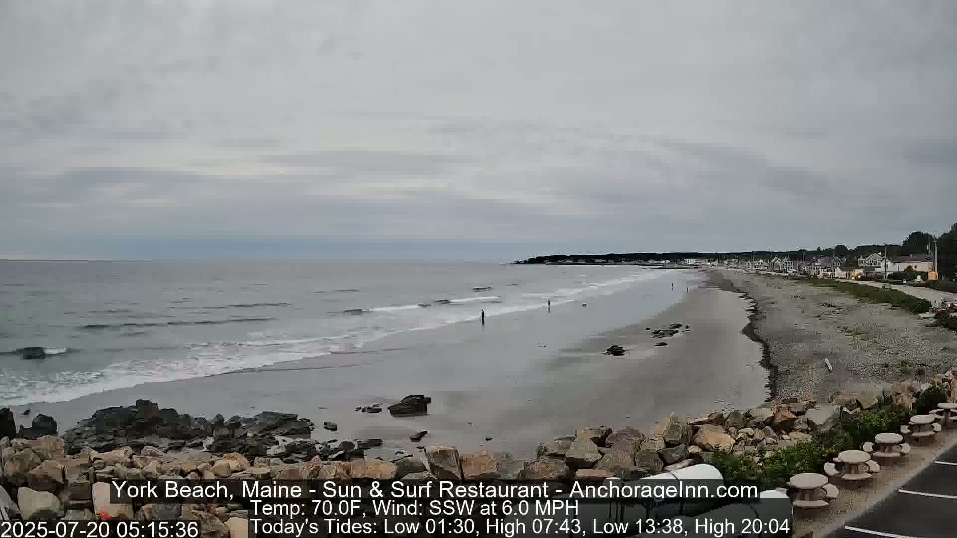 York Beach Surf Live Cam - Maine, USA