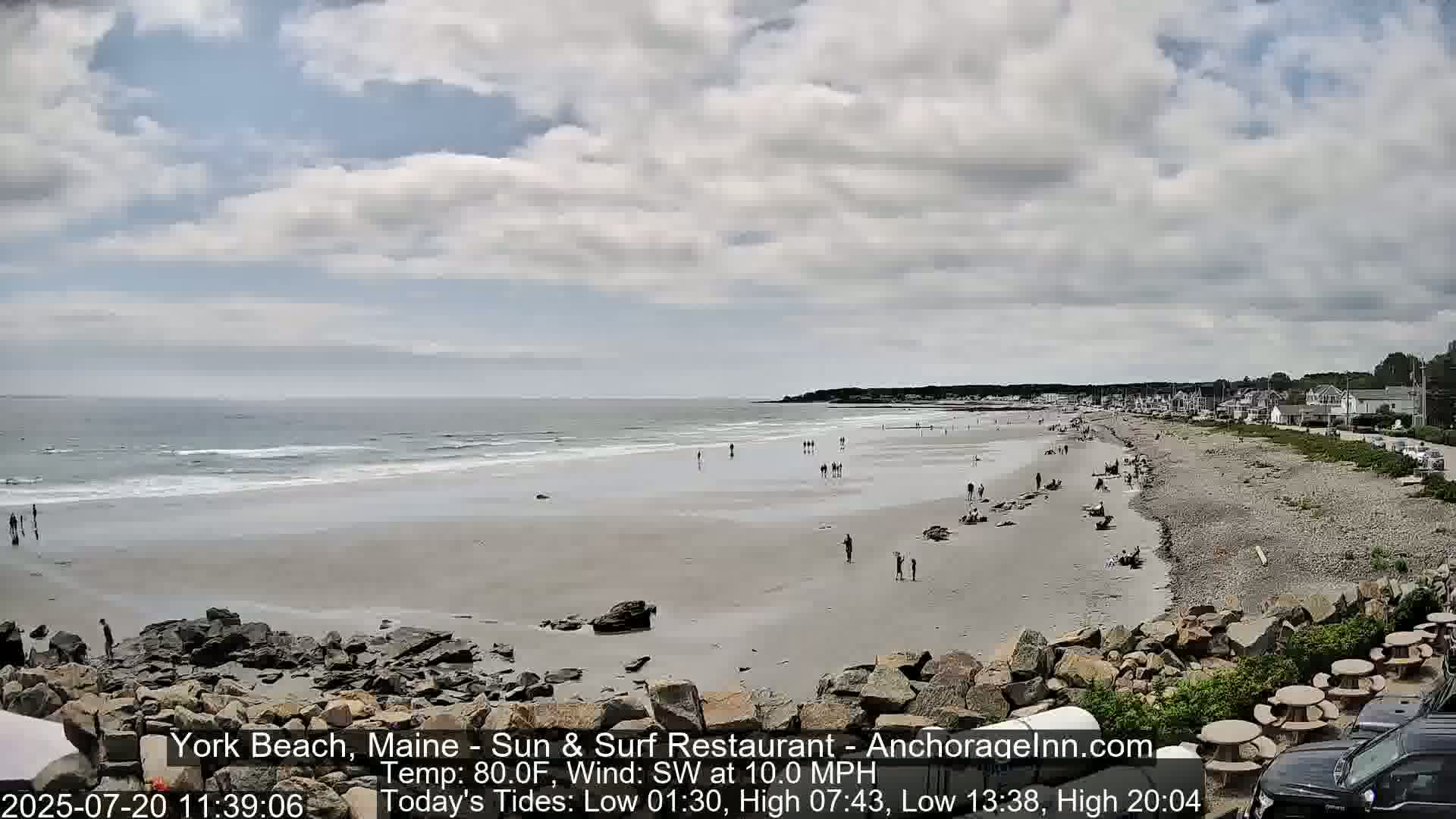 York Beach Surf Live Cam - Maine, USA