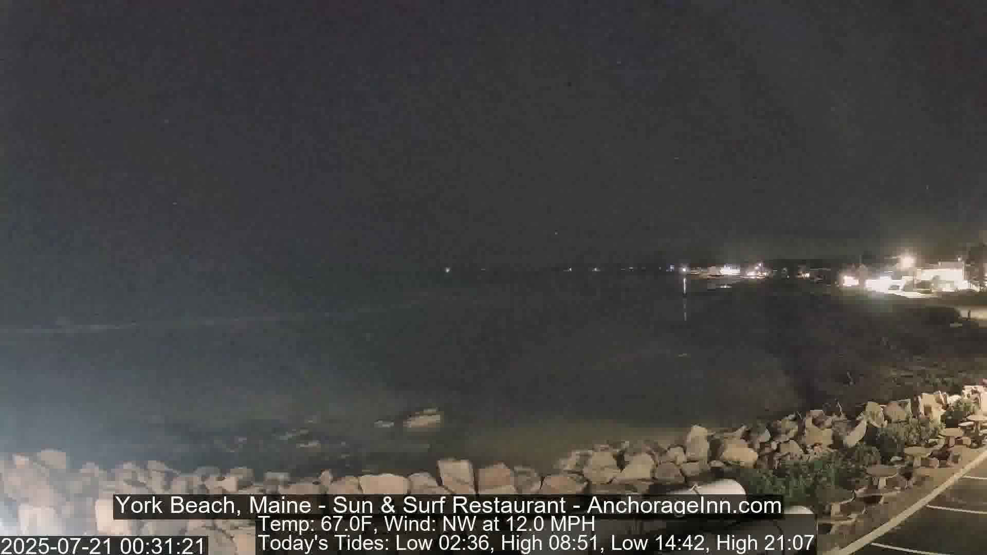 York Beach Surf Live Cam - Maine, USA
