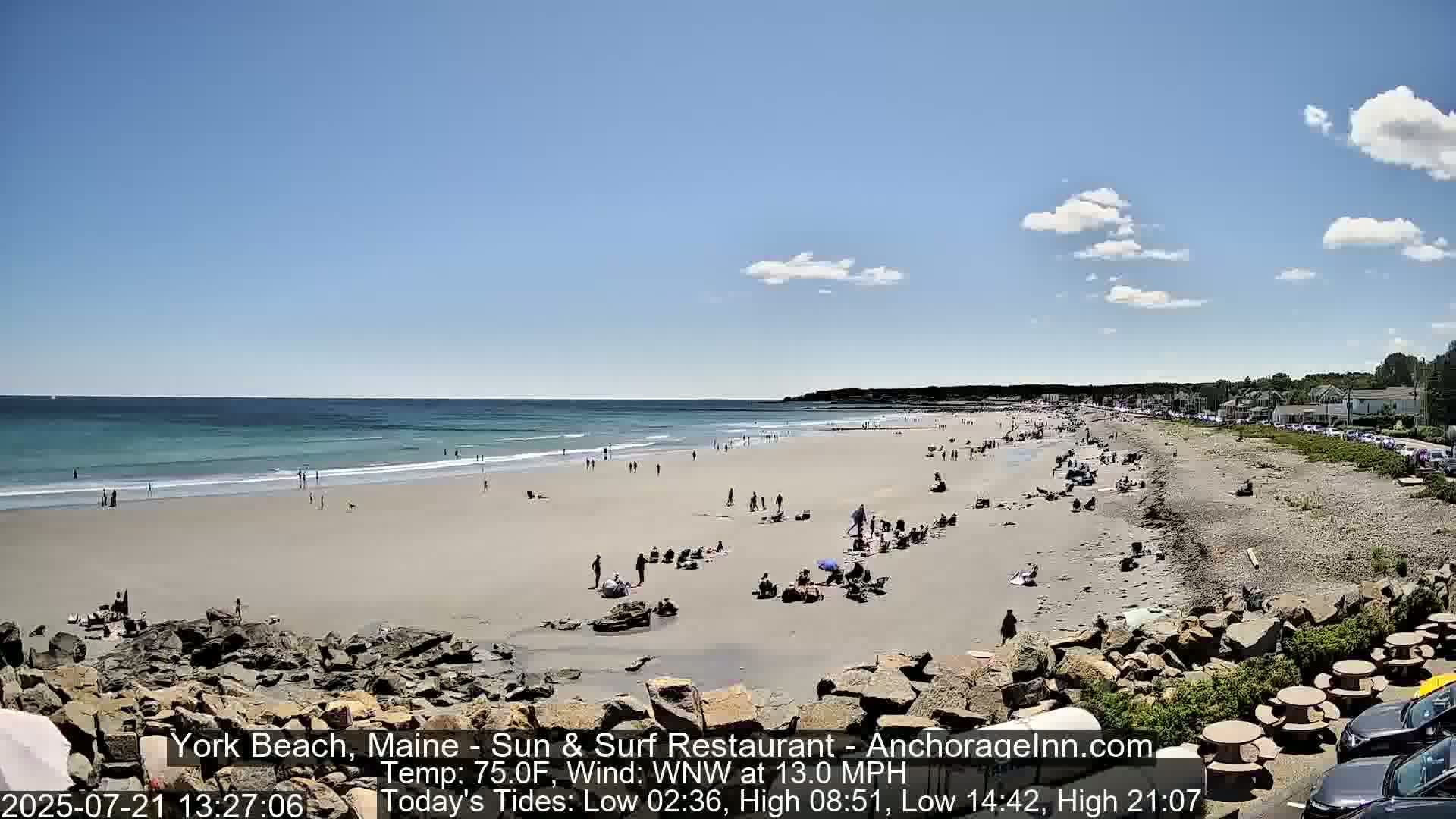 York Beach Surf Live Cam - Maine, USA