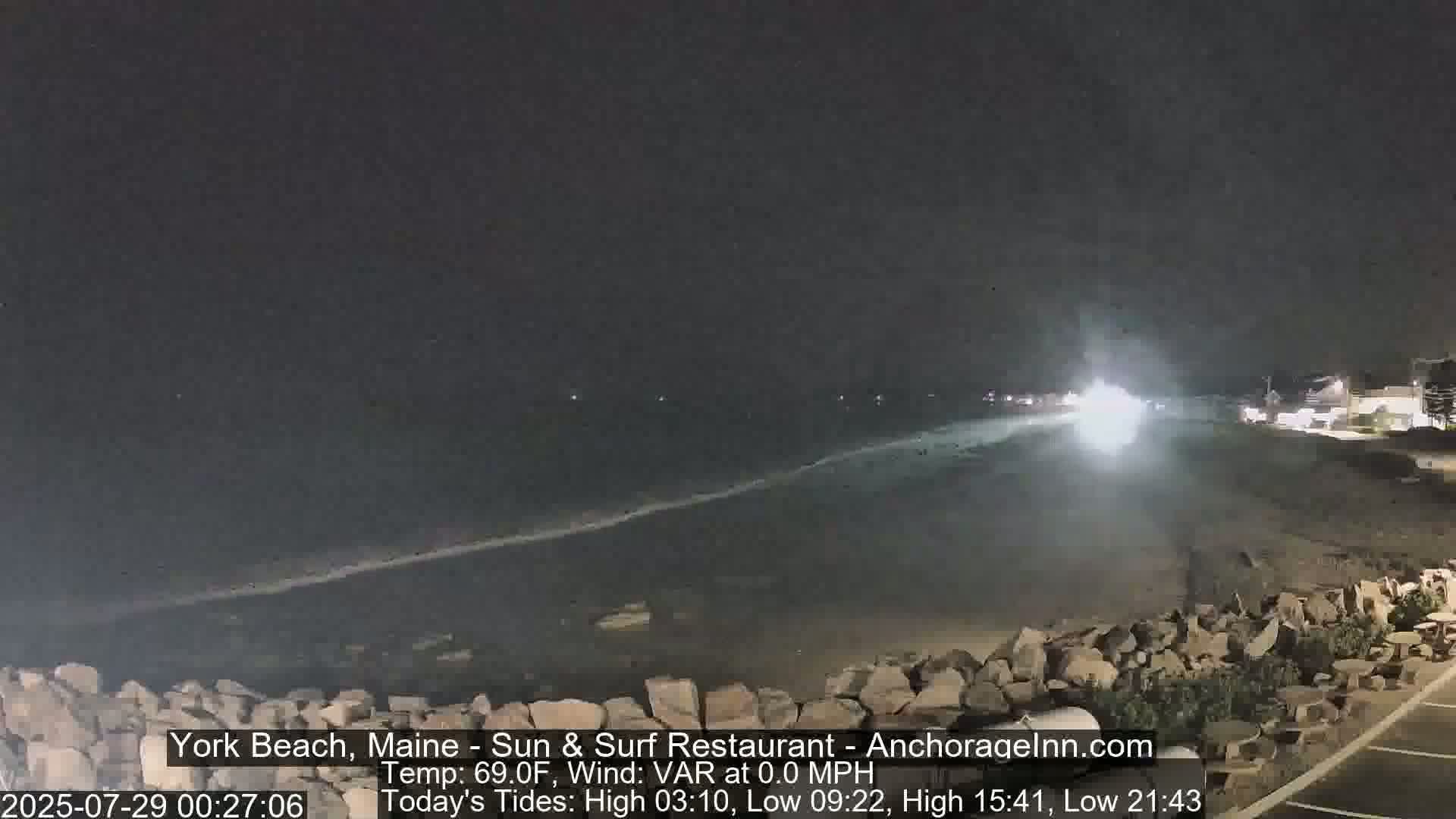 York Beach Surf Live Cam - Maine, USA