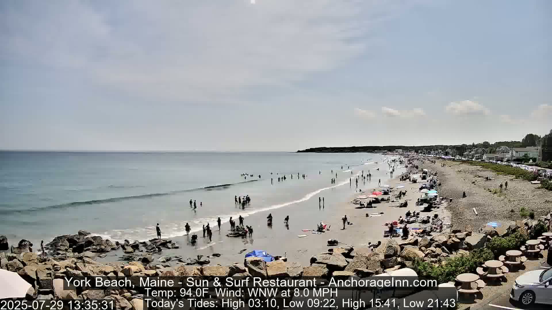 York Beach Surf Live Cam - Maine, USA