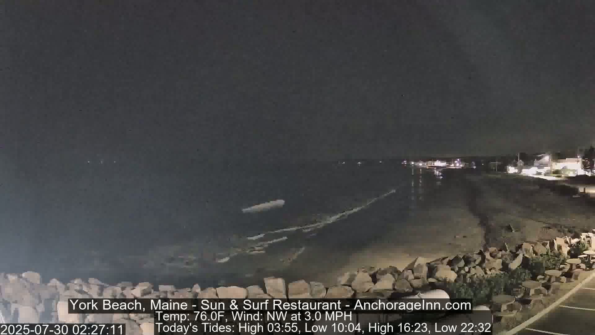 York Beach Surf Live Cam - Maine, USA