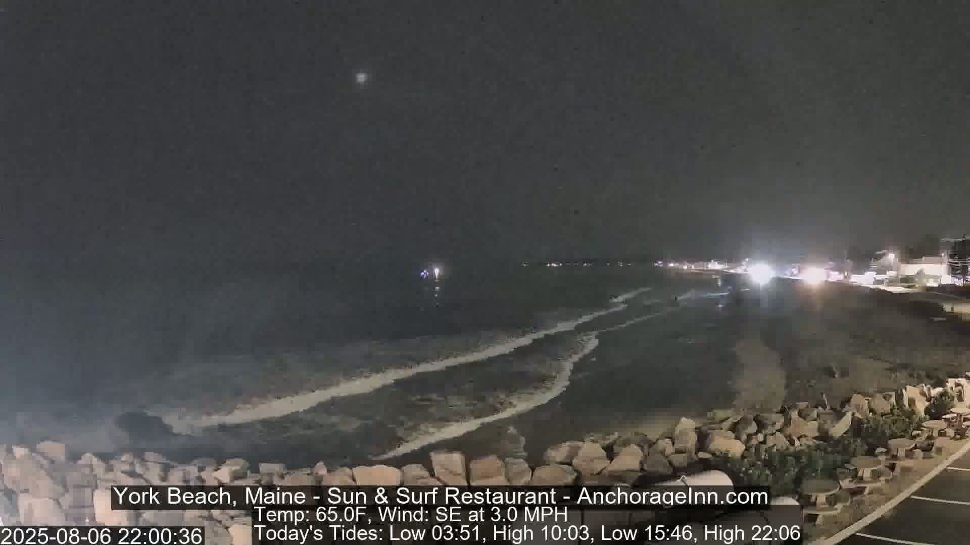 York Beach Surf Live Cam - Maine, USA