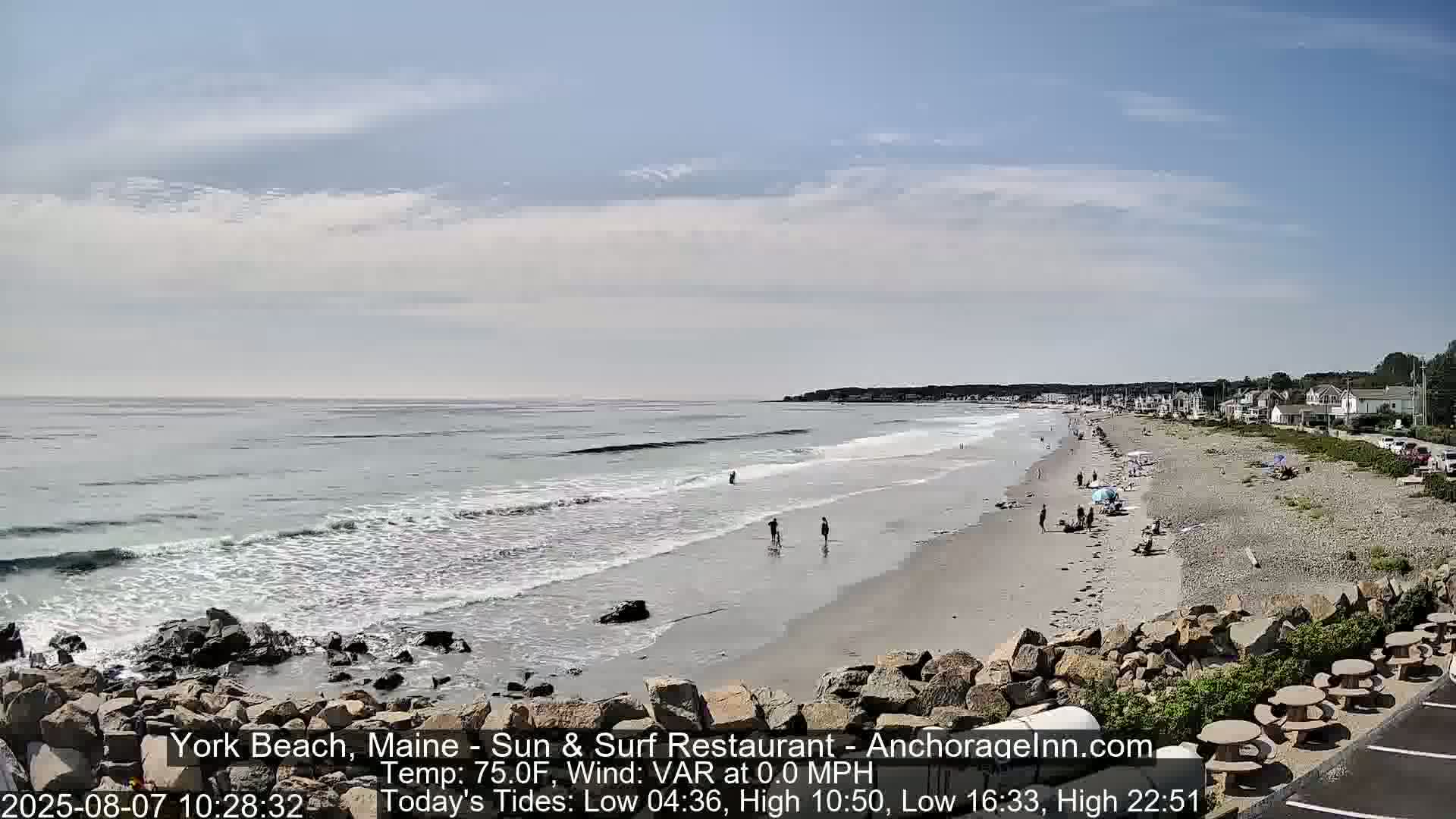 York Beach Surf Live Cam - Maine, USA