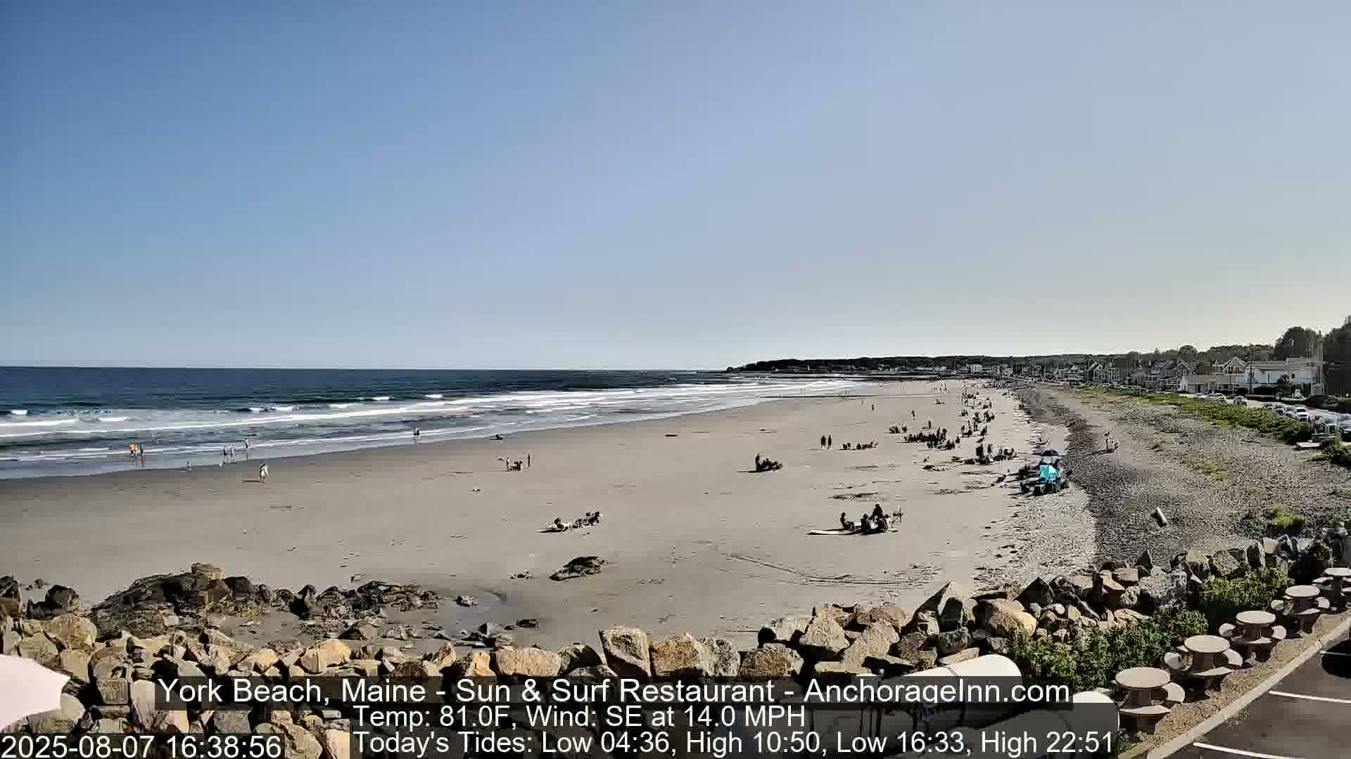 York Beach Surf Live Cam - Maine, USA