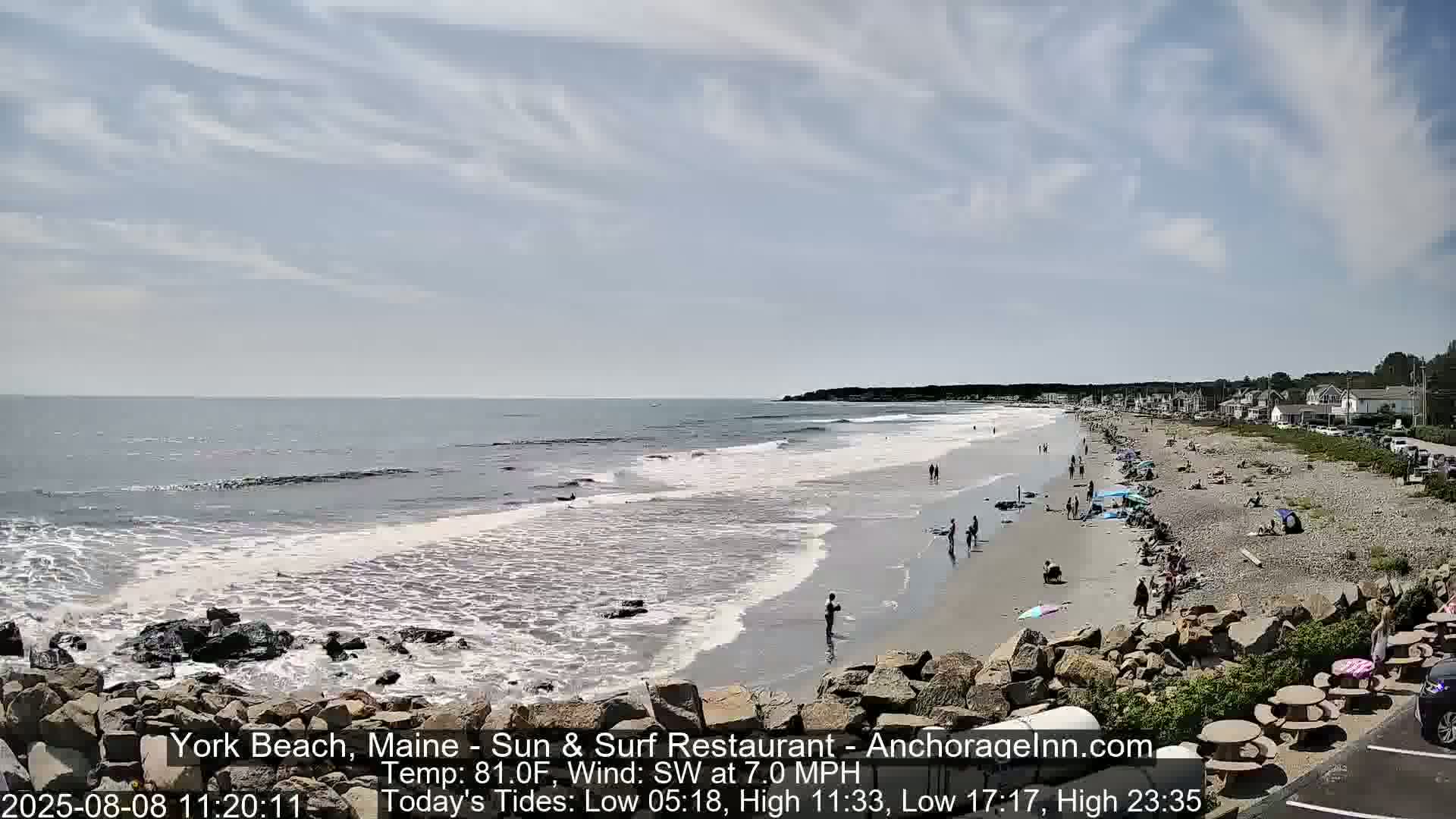 York Beach Surf Live Cam - Maine, USA