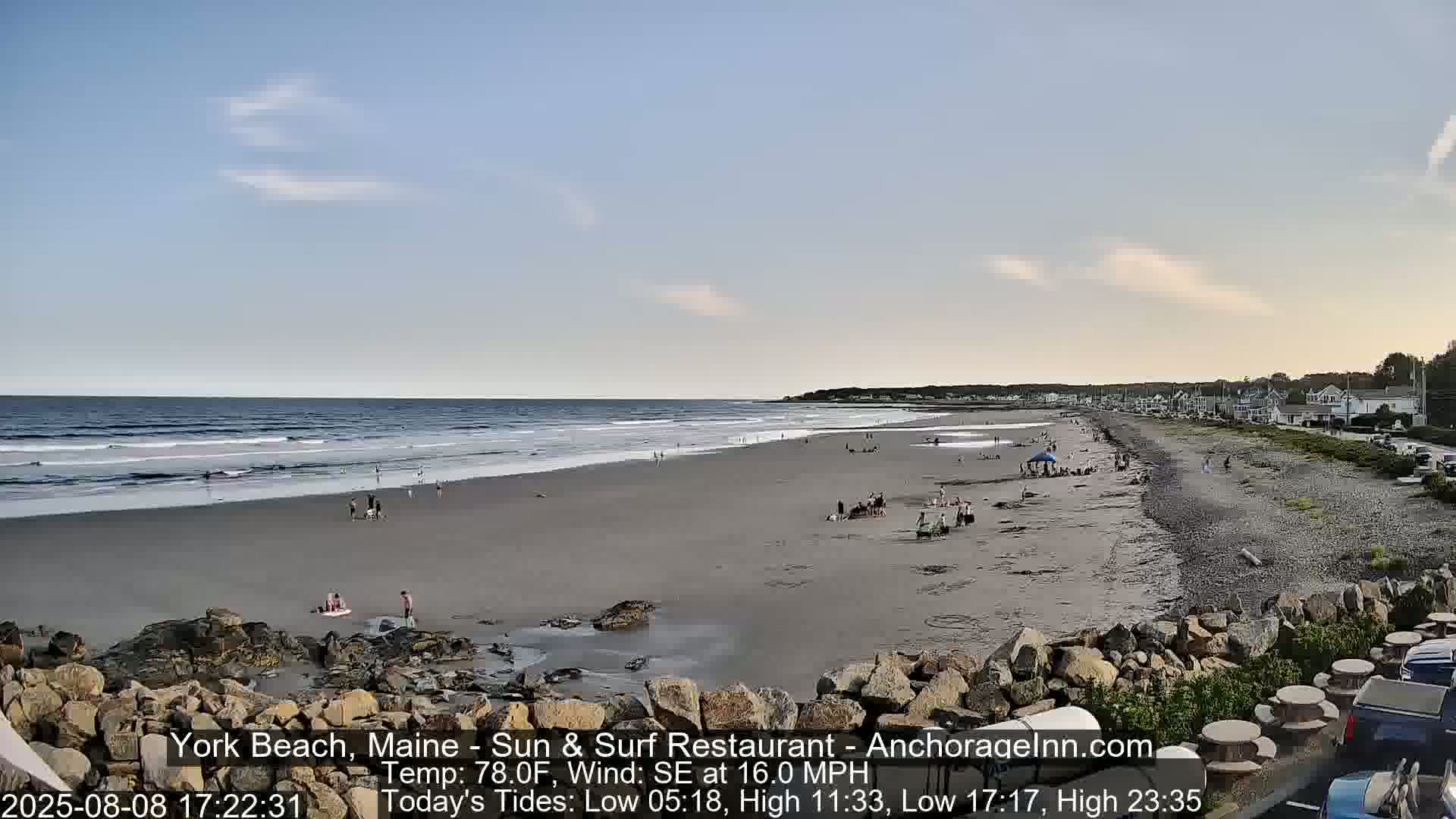 York Beach Surf Live Cam - Maine, USA