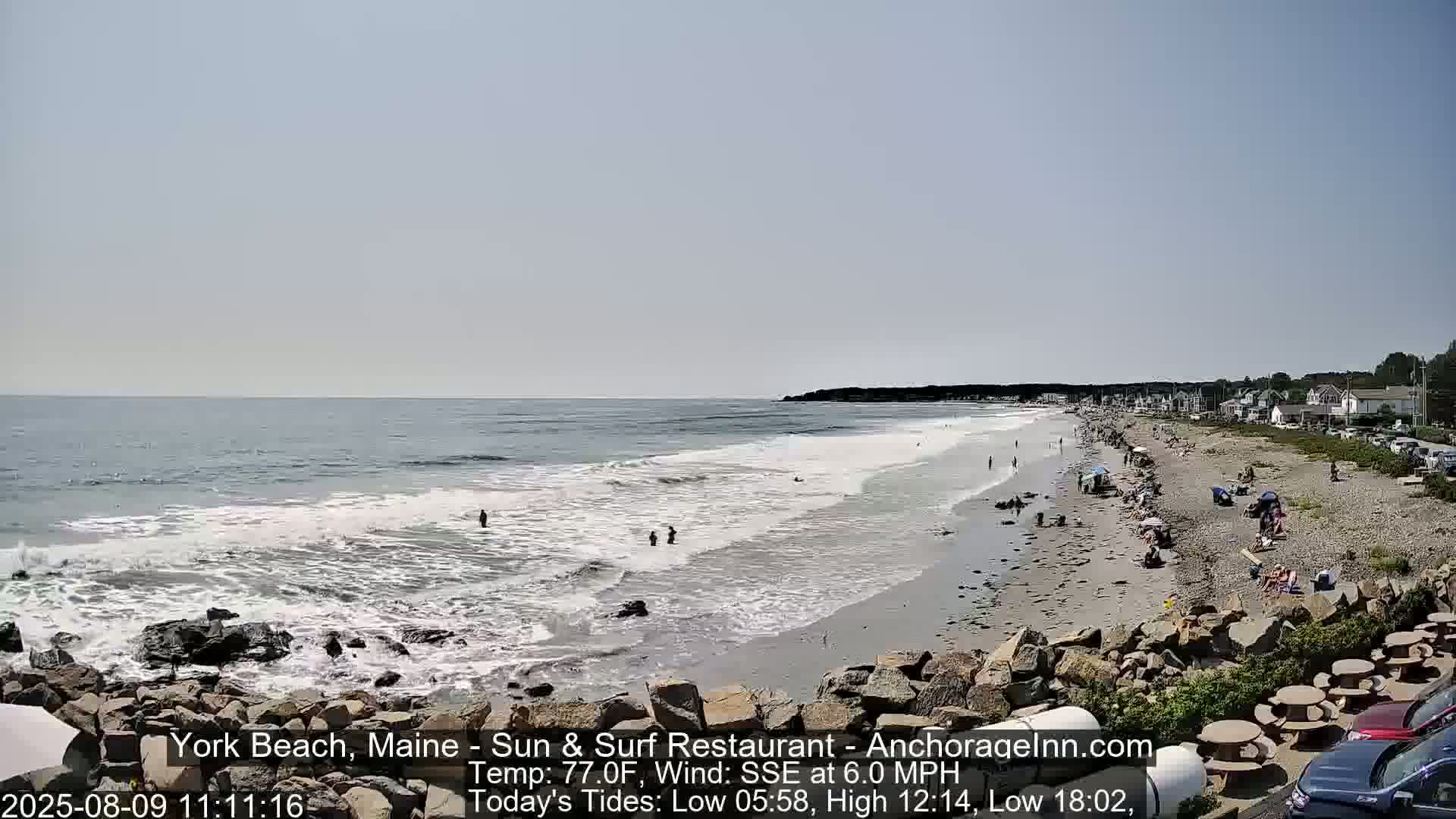 York Beach Surf Live Cam - Maine, USA