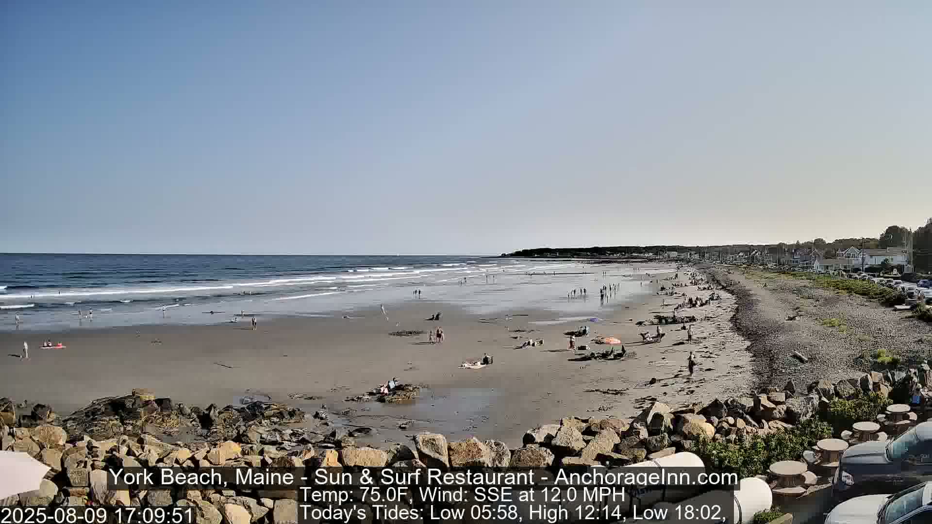 York Beach Surf Live Cam - Maine, USA