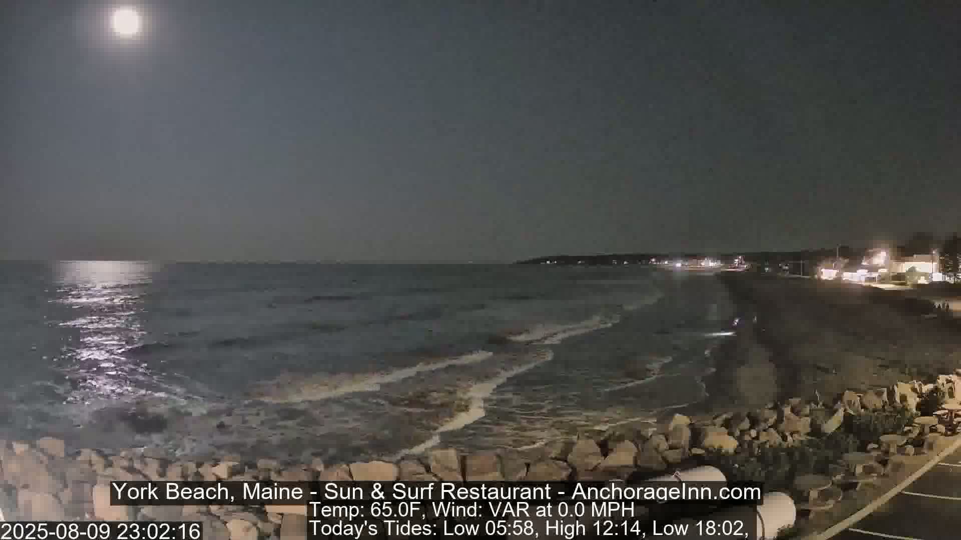 York Beach Surf Live Cam - Maine, USA