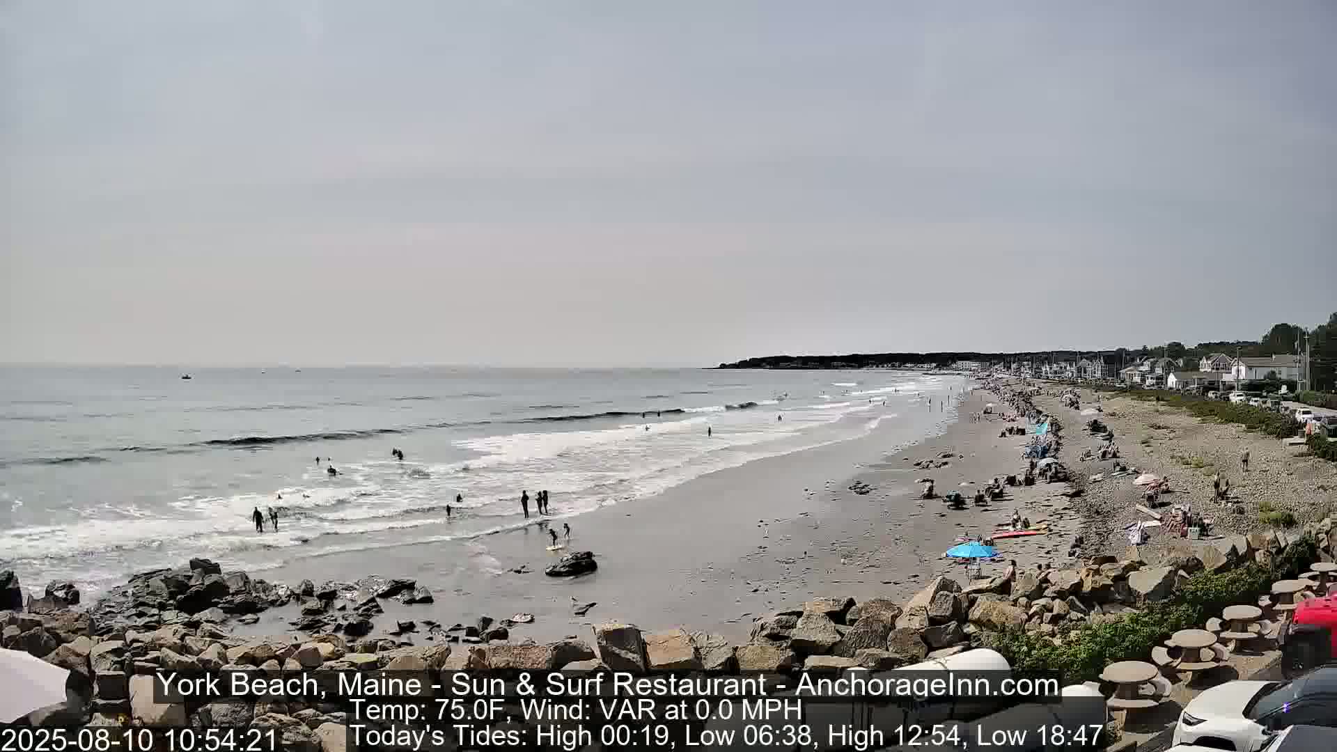 York Beach Surf Live Cam - Maine, USA