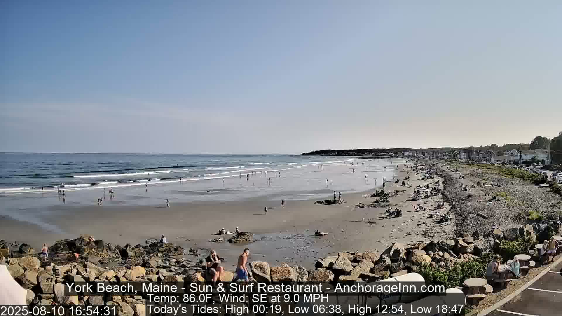 York Beach Surf Live Cam - Maine, USA